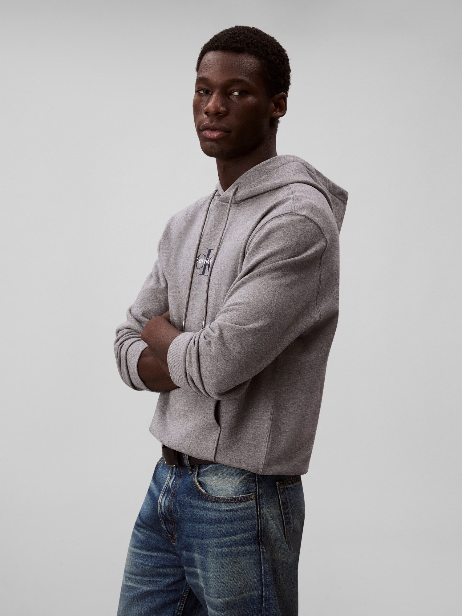 Calvin Klein Jeans Sweatshirt LS EU 350TERRY MICRO MONOLOGO HO Kapuze, regu günstig online kaufen