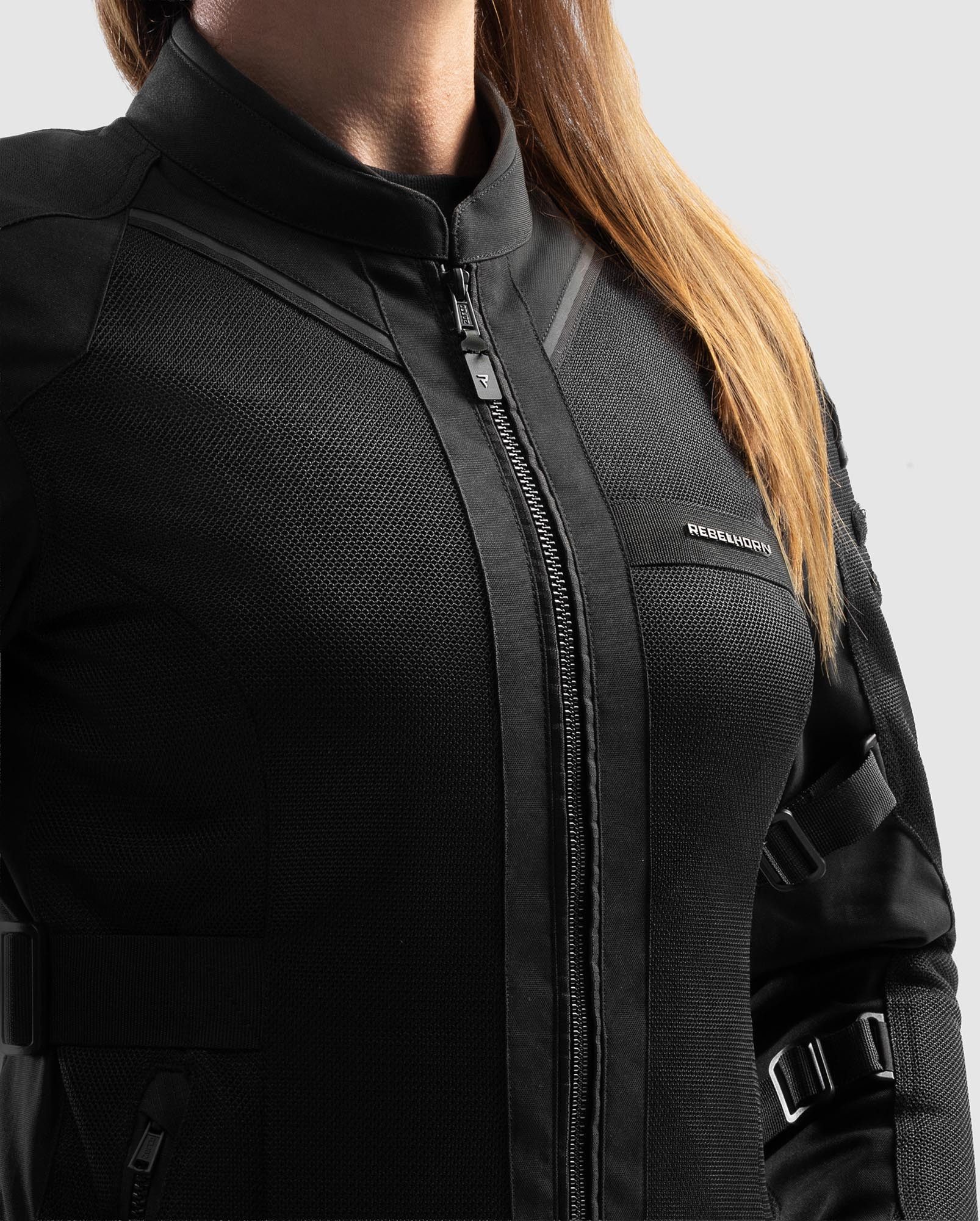 Rebelhorn Motorradjacke Scandal 3 Damen Motorrad Textiljacke Verbindungsreißverschluss,Ellenbogenprotektoren enthalten,perfori – Bild 4 von 5