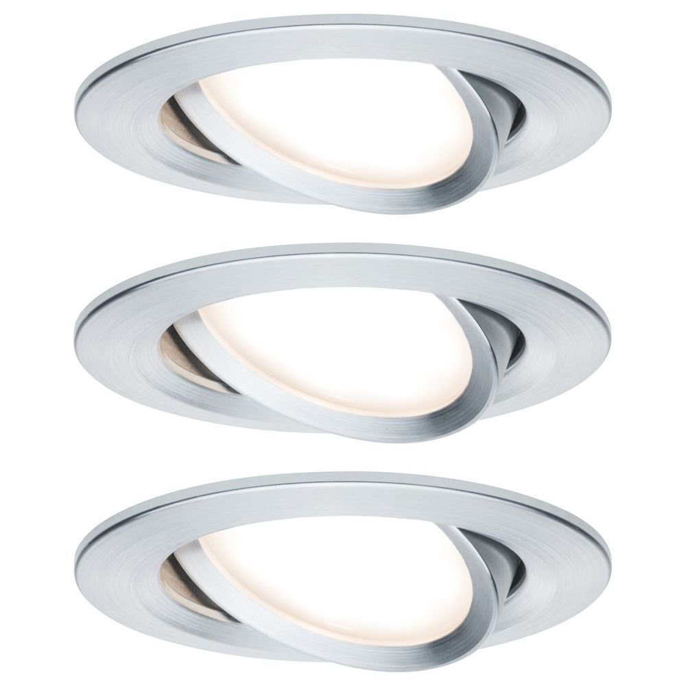 Paulmann LED Einbauleuchte Premium LED Einbauspot Slim Coin, schwenkbar, dimmbar, alu gedreht, keine Angabe, Leuchtmittel enthalten: Ja, fest verbaut, LED, warmweiss, Einbaustrahler, Einbauleuchte