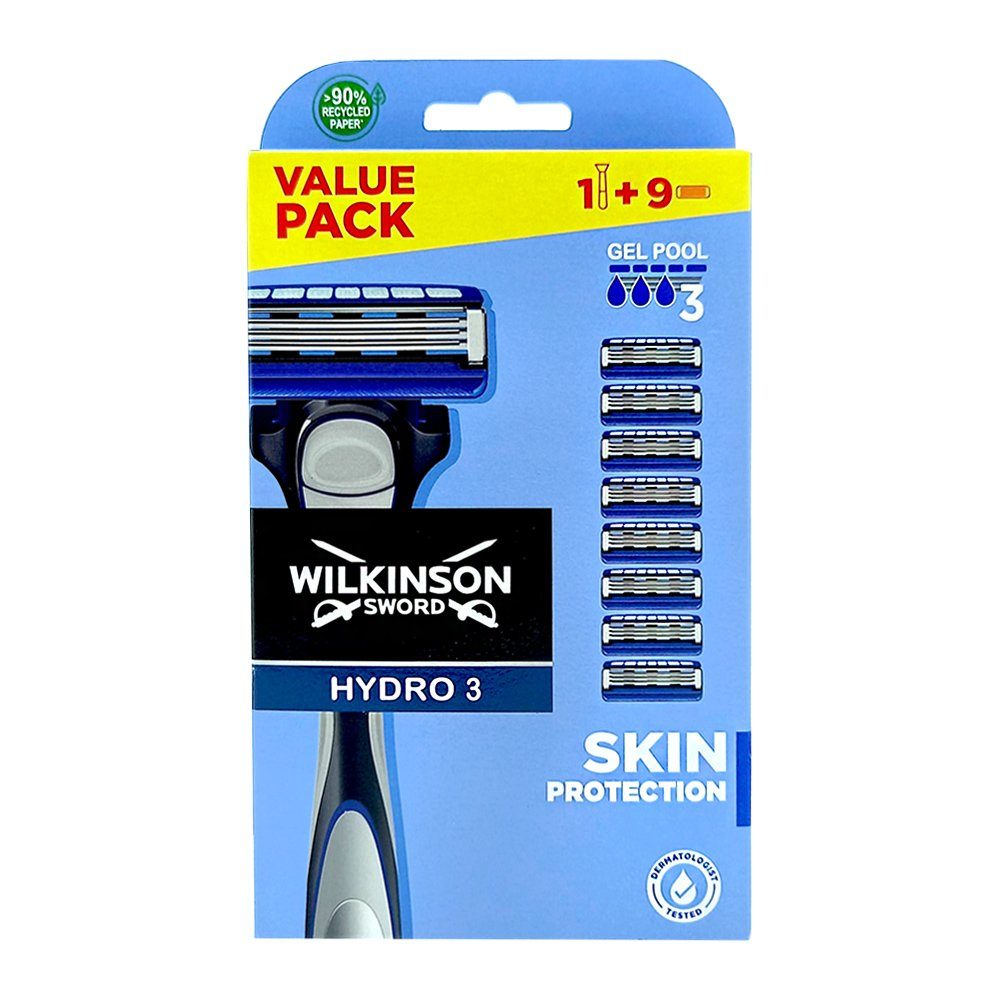 Ersatzklingen 8 Hydro Rasierklingen Skin 3 Protection Wilkinson + Rasierer Wilkinson