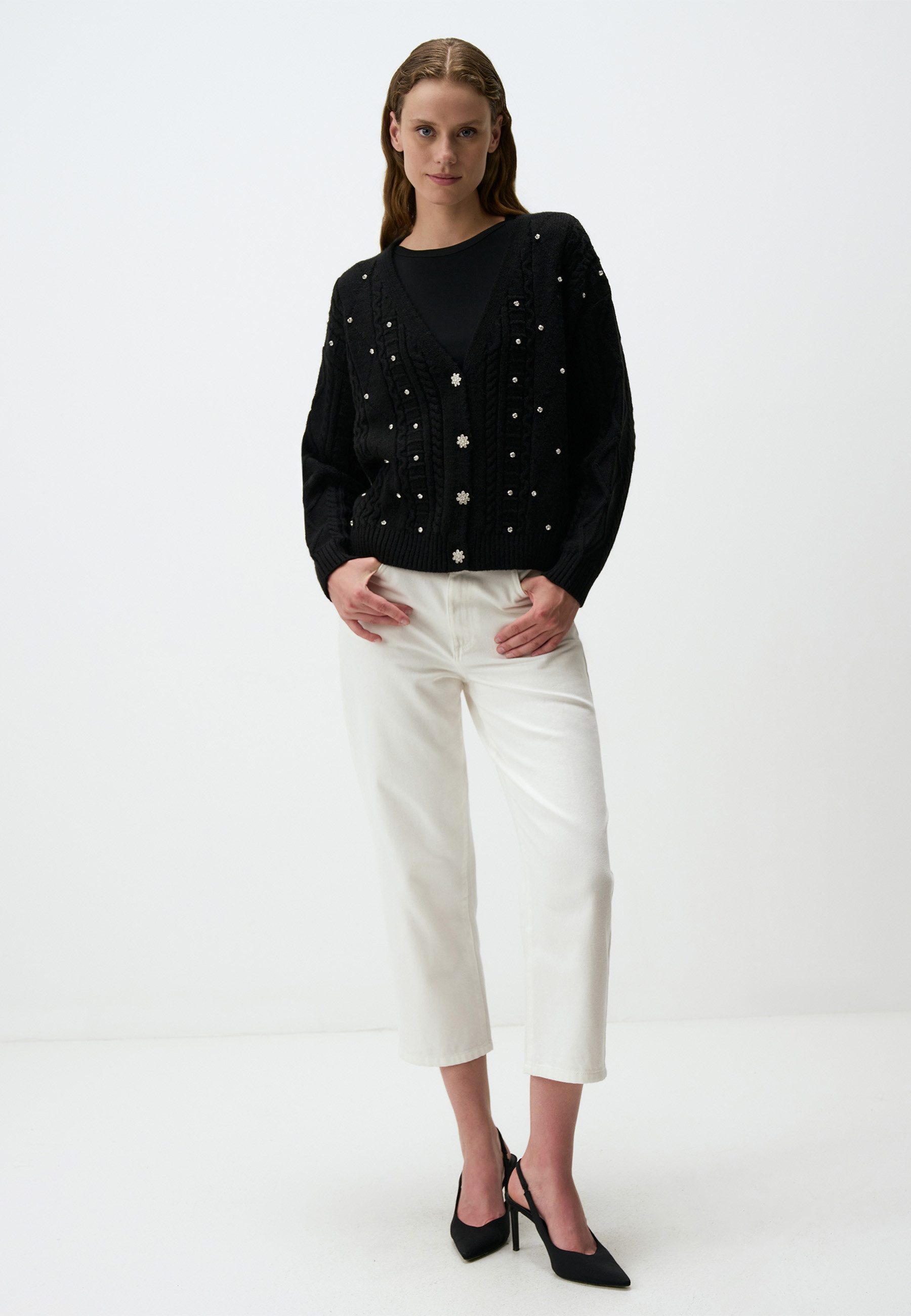 Jimmy Key Cardigan V-Ausschnitt Langärmlig Cardigan günstig online kaufen