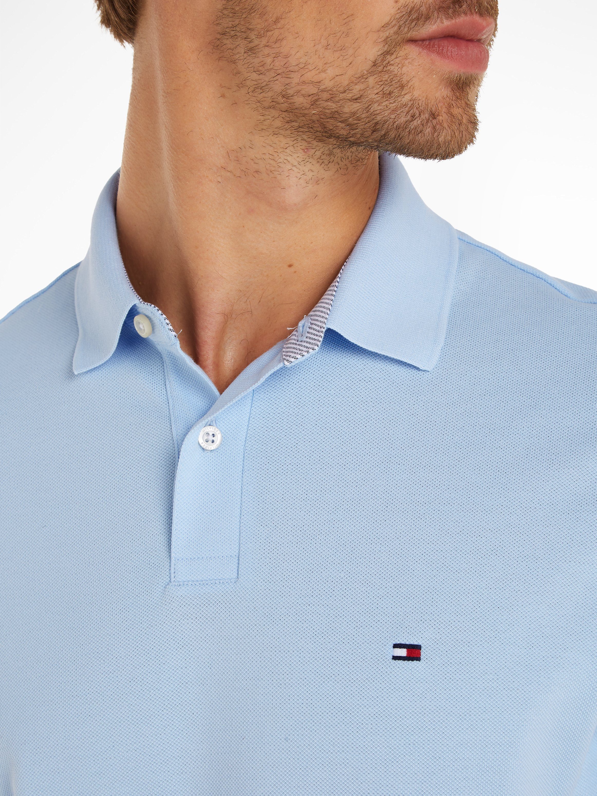 Tommy Hilfiger Poloshirt 1985 REGULAR mit Kragen am Kingly POLO Blue Tommy Hilfiger Kontraststreifen innen