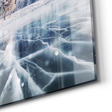 DEQORI Magnettafel 'Zugefrorener See', Whiteboard Pinnwand beschreibbar