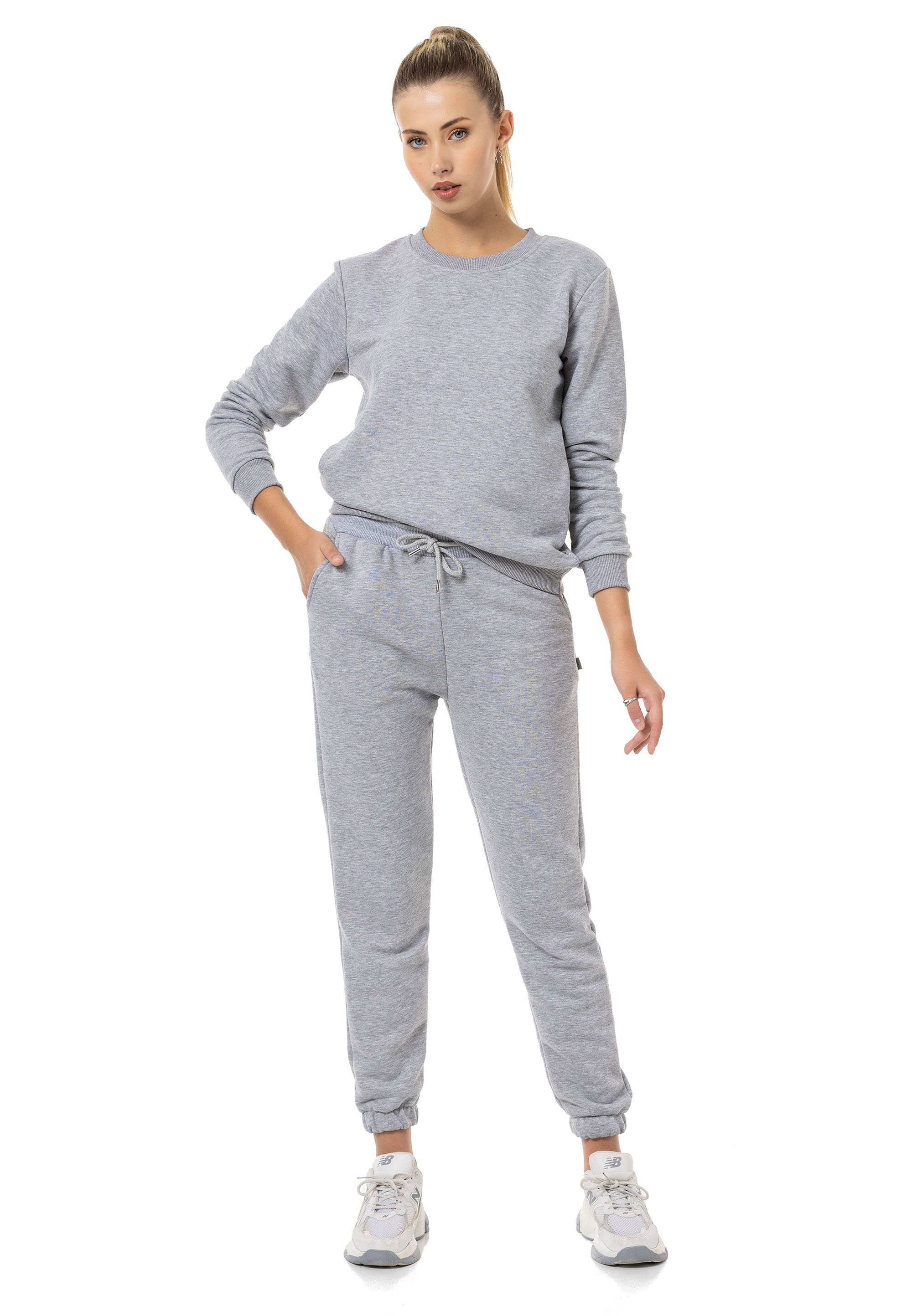 RedBridge Jogginganzug Sweatshirt mit Sweatpant Premium Basic (Set, 2-tlg)