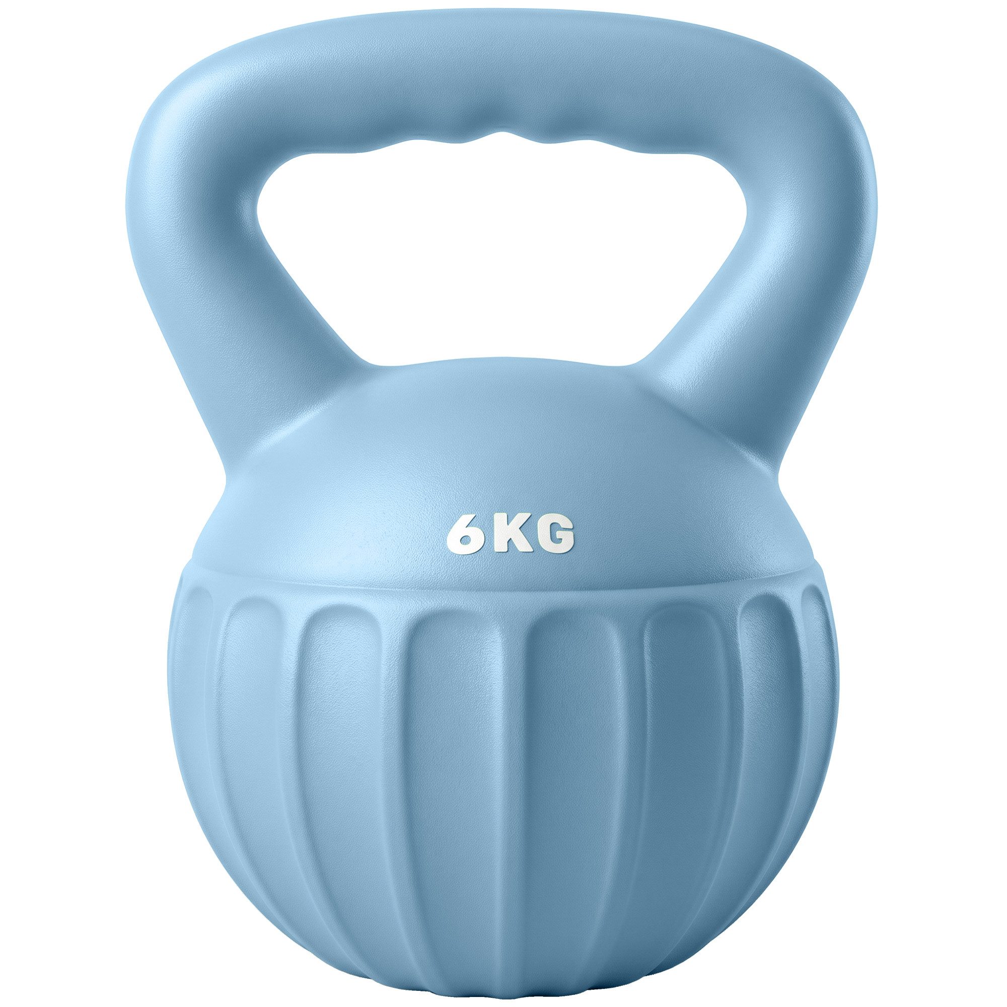 SPORTNOW Kettlebell Kettlebell Kugelhantel mit Sand befüllt für Anfänger, (Kugelhantel, 6 kg Gewicht-Hantel), für Anfänger Zuhause Krafttraining Blau