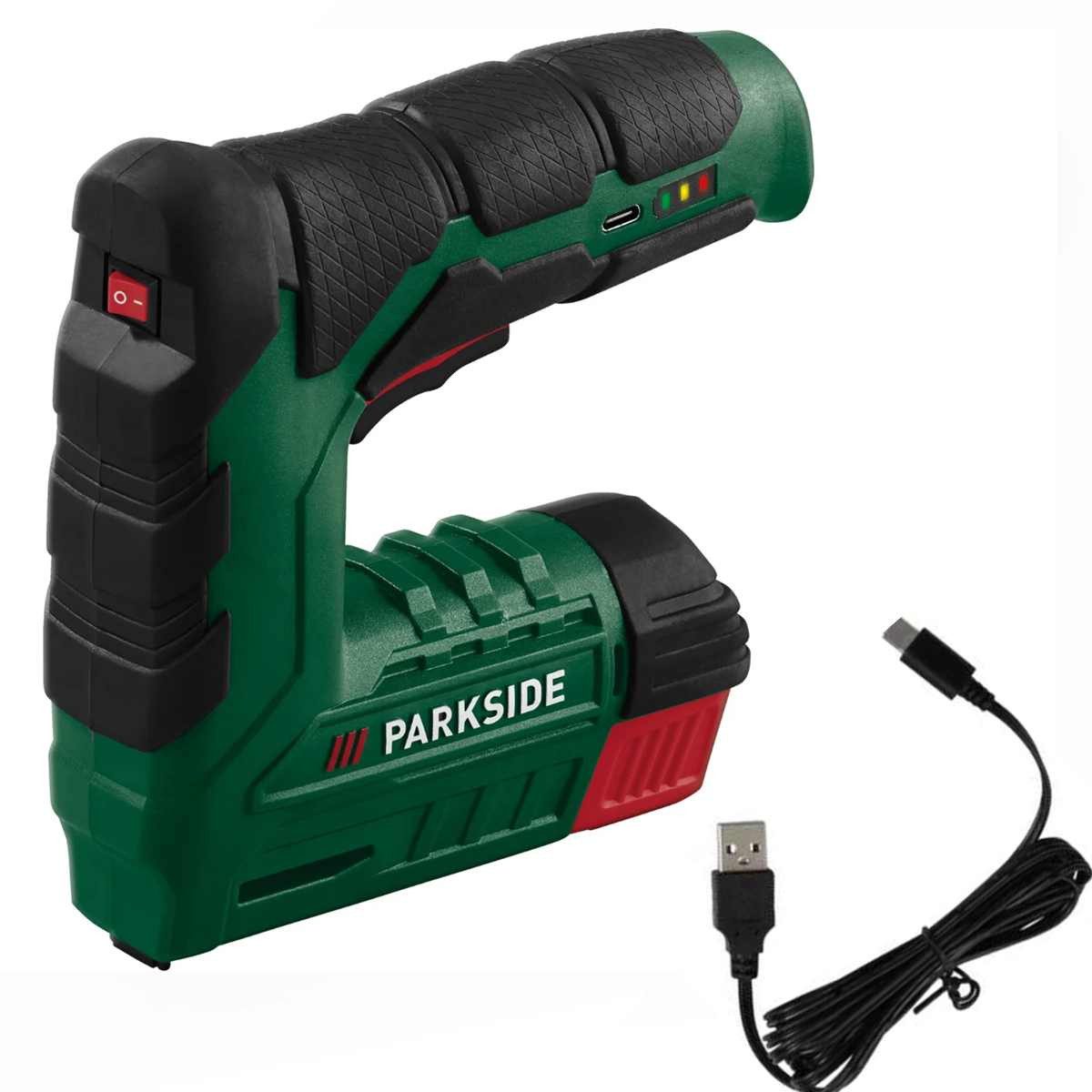 Parkside Akku-Tacker PARKSIDE Akku Tacker PAT 4 D6 mit Klammern u. Nägeln