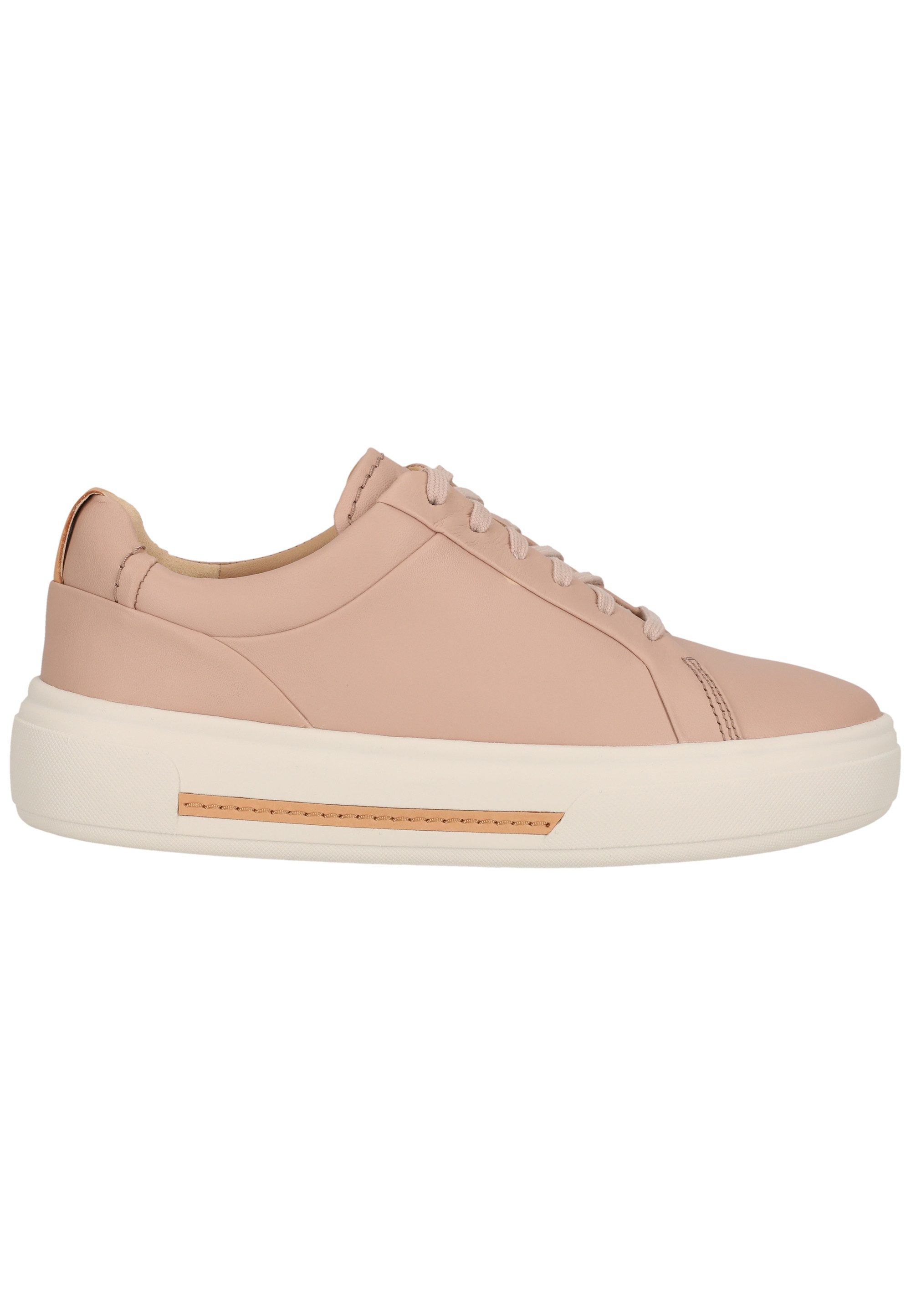 Clarks Hollyhock Walk Rose Leather Sneaker mit gepolstertem Fußbett