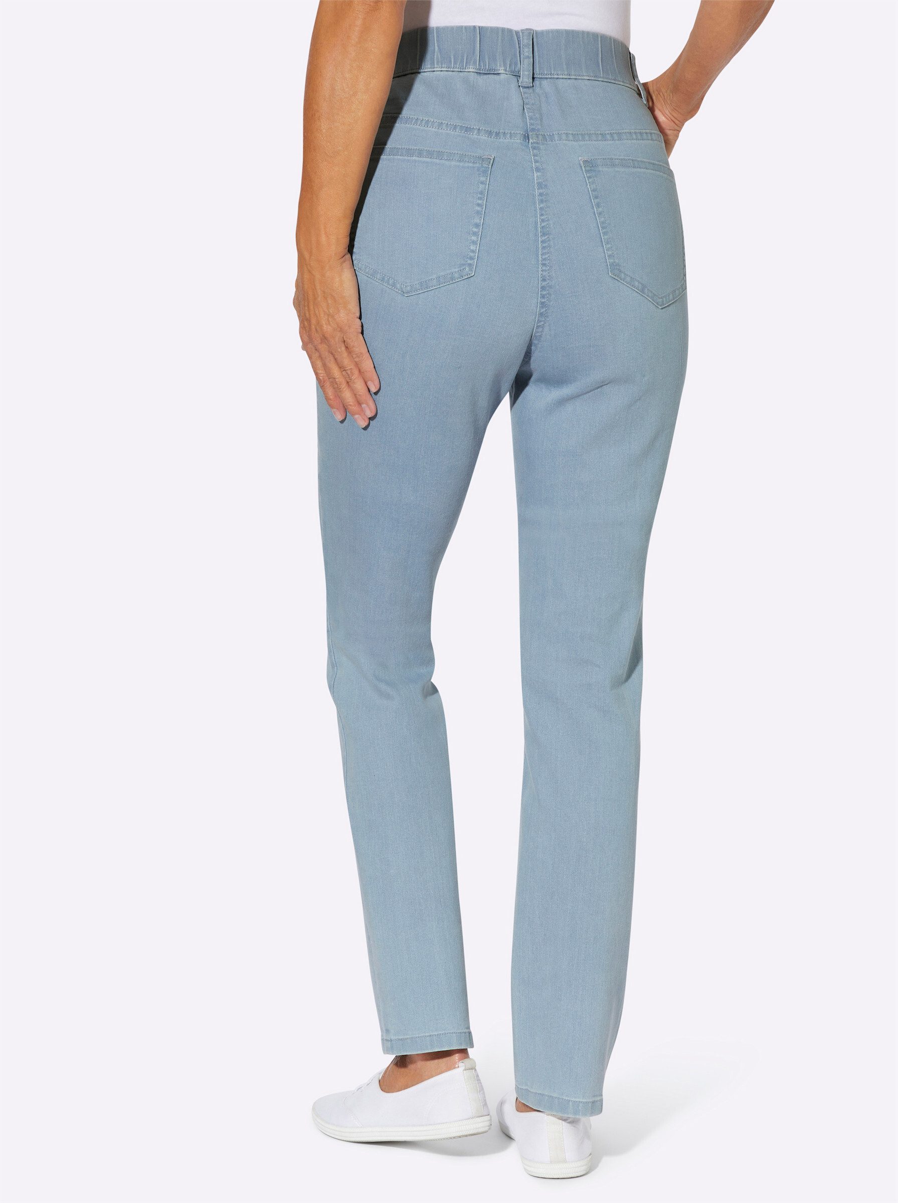 Sieh an! Bequeme Jeans Jeans erhöht