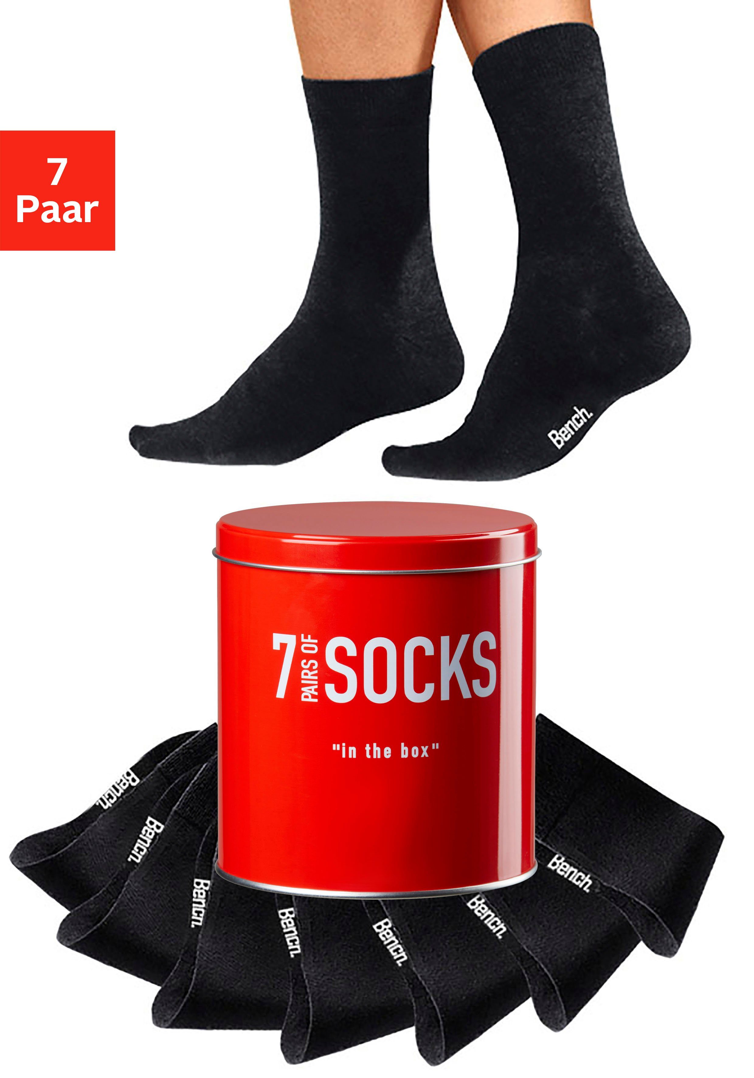 Bench. Businesssocken (Dose, 7-Paar) in der praktischen Dose