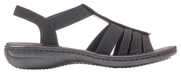 Rieker Riemchensandale, Sommerschuh, Sandalette, Keilabsatz, mit Schmuckapplikation