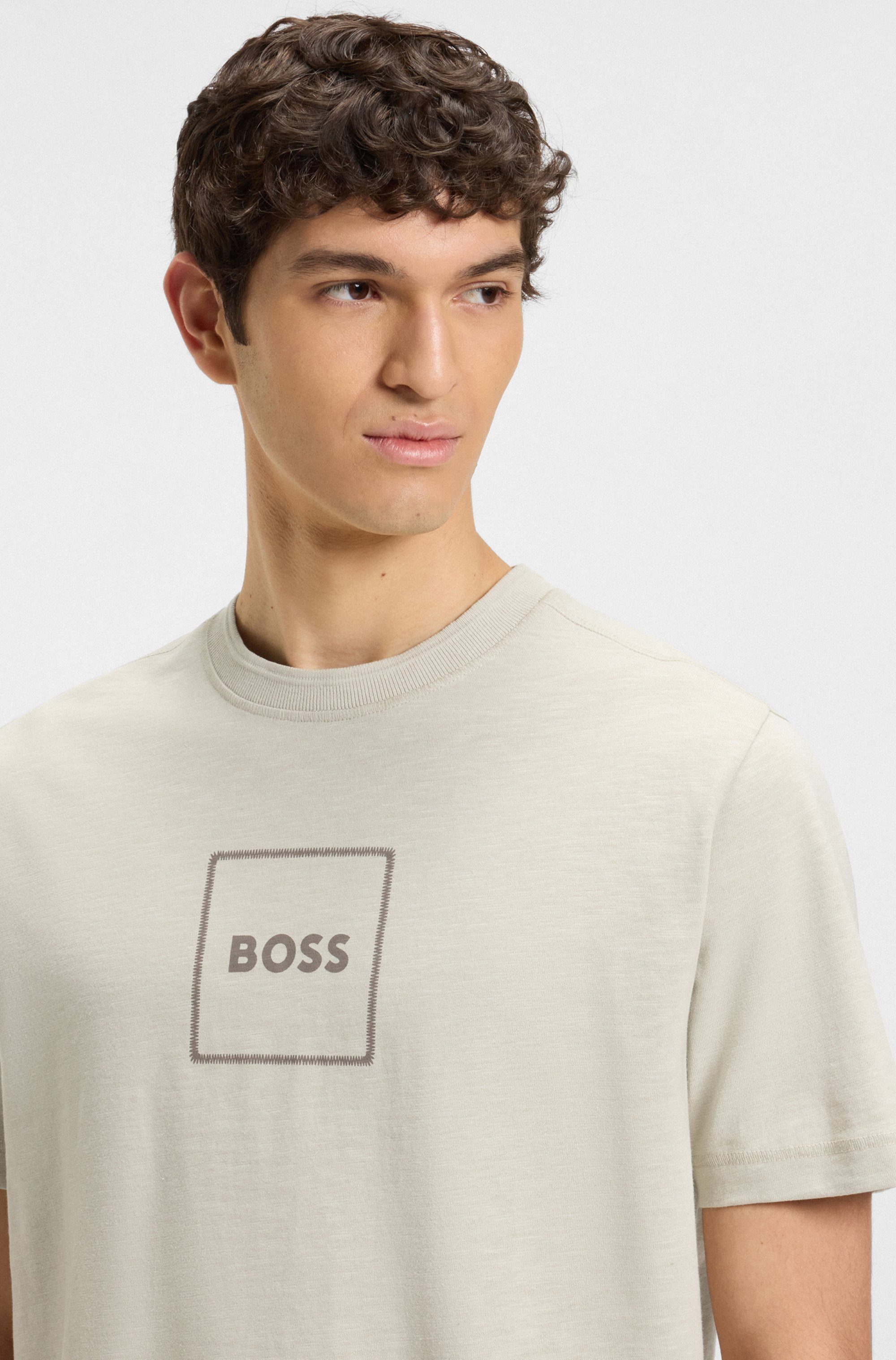 BOSS ORANGE T-Shirt Te linenlogo mit günstig online kaufen