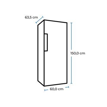 exquisit Gefrierschrank GS184-H-100E weiss, 150 cm hoch, 60 cm breit,Schnell-Gefrieren