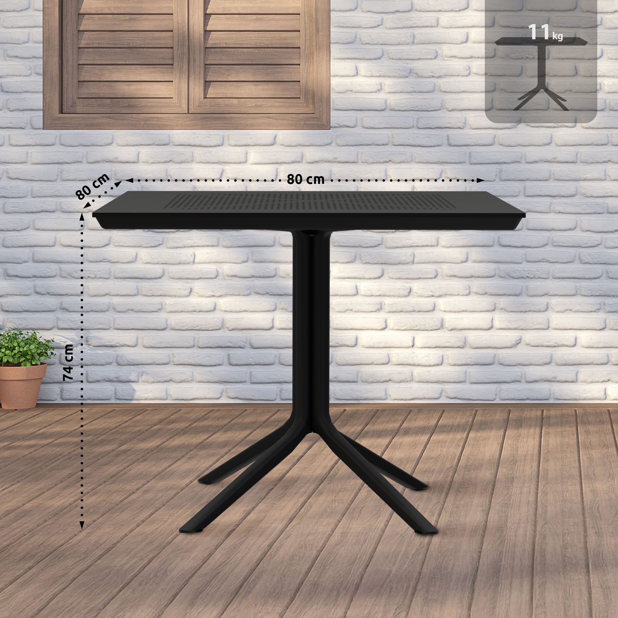 CLP Gartentisch Tisch Lenval 80x80 cm, günstig online kaufen