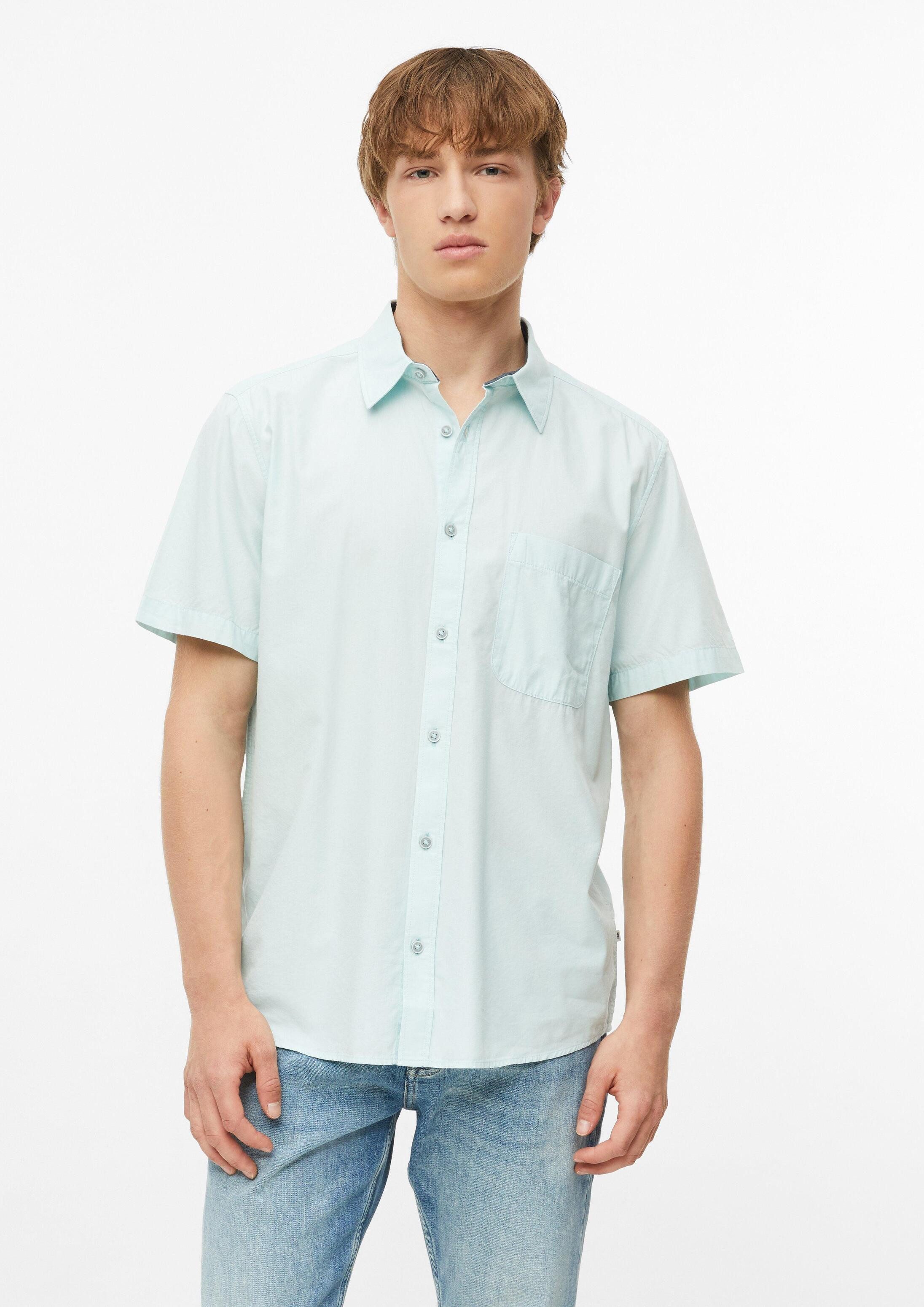 s.Oliver Kurzarmhemd Hemd Regular Fit: Weiches Hemd aus Baumwoll-Modal-Mix