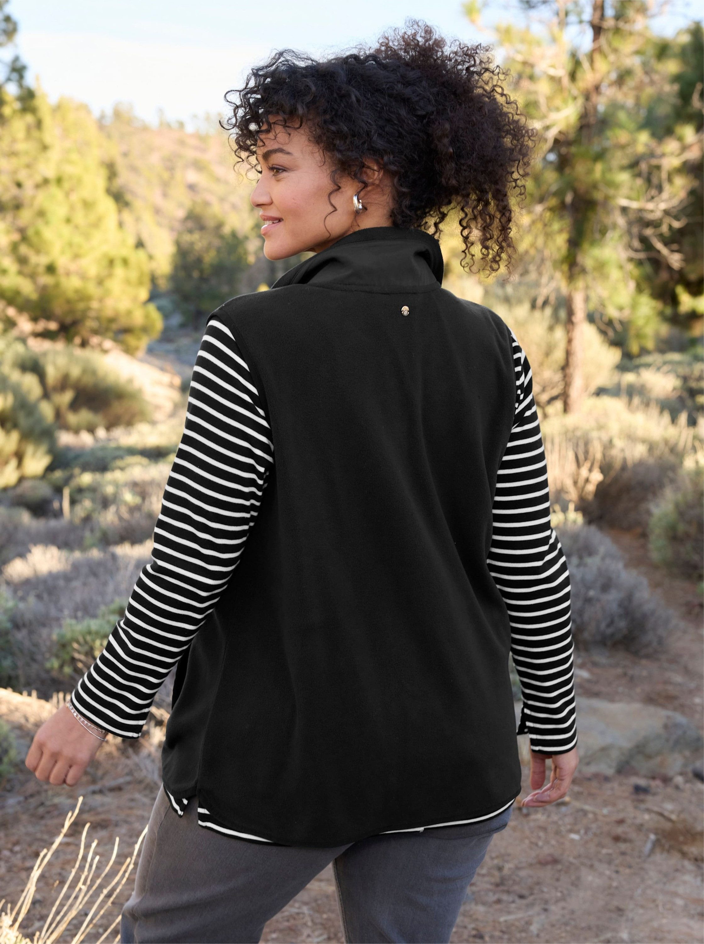 Sheego Fleeceweste Fleece-Weste Länge ca. 70 cm günstig online kaufen