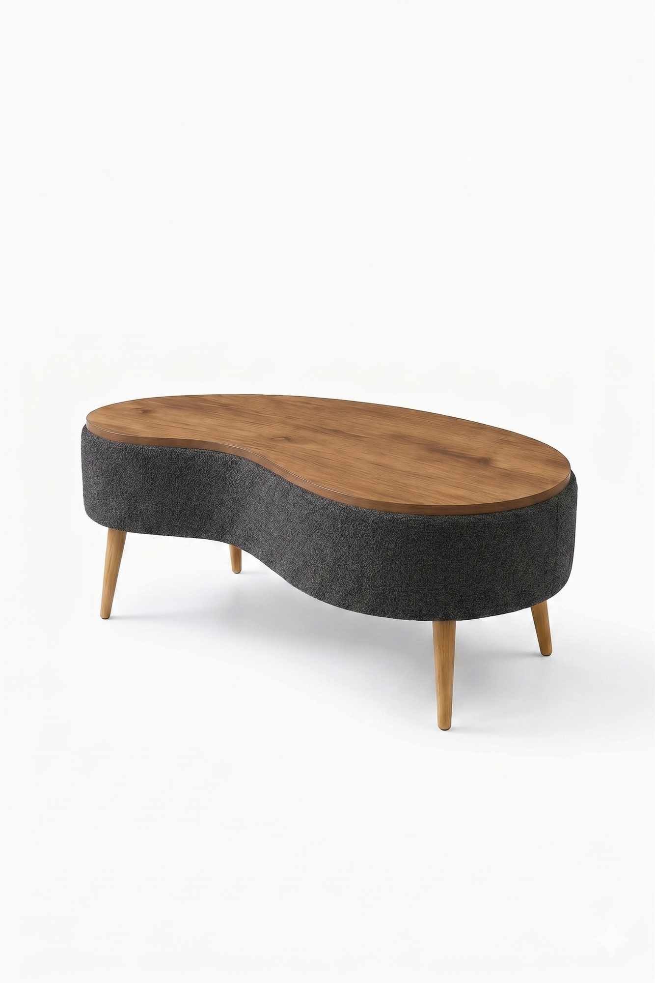 Skye Decor Couchtisch Snug Japandi (1-St), Teddy-Optik mit Buchenholzbeinen