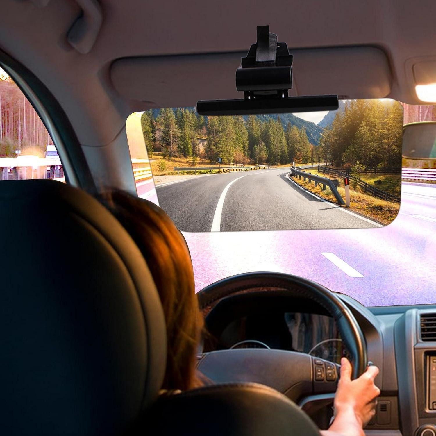 LuxusKollektion Autosonnenschutz Sonnenblendenverlängerung polarisiert verstellbar für Auto Lkw