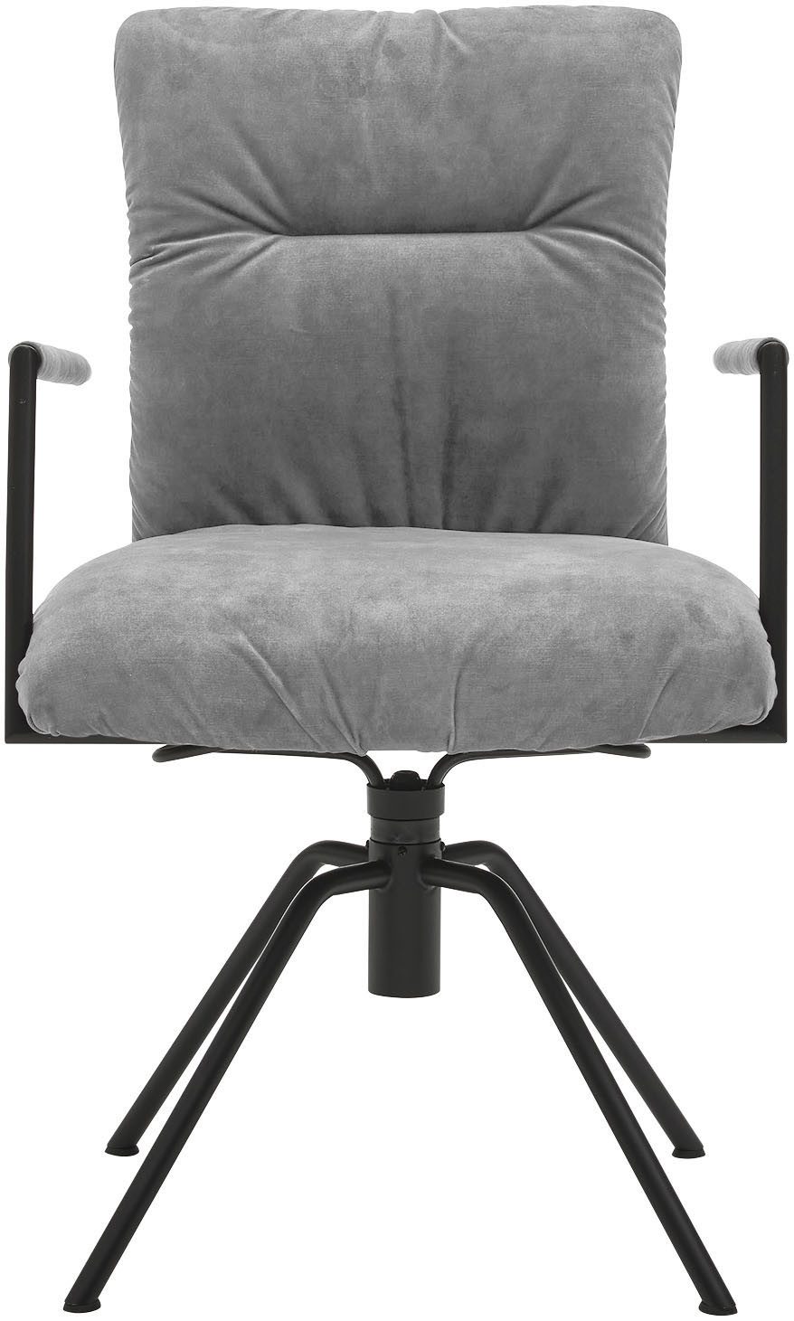 Musterring Armlehnstuhl Helmond 6620 (Packung, 1 St), Gestell schwarz, drehbar, besonders leger gepolster, offene Armlehne