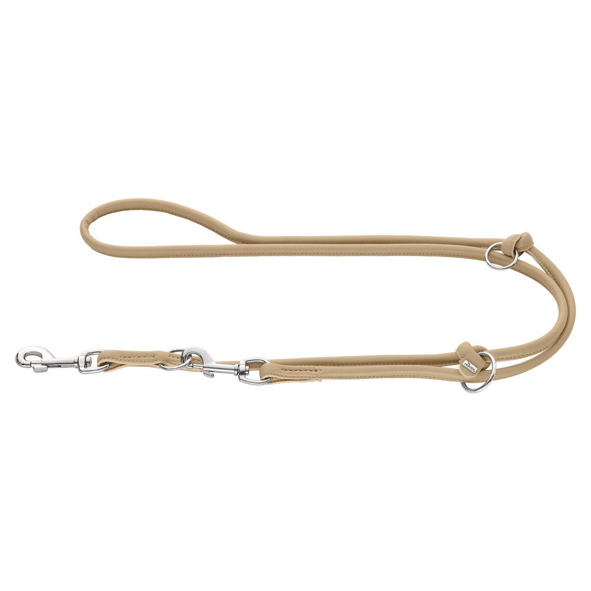 Hunter Tierbedarf Hundeleine Verstellbare Führleine Round Amalfi beige