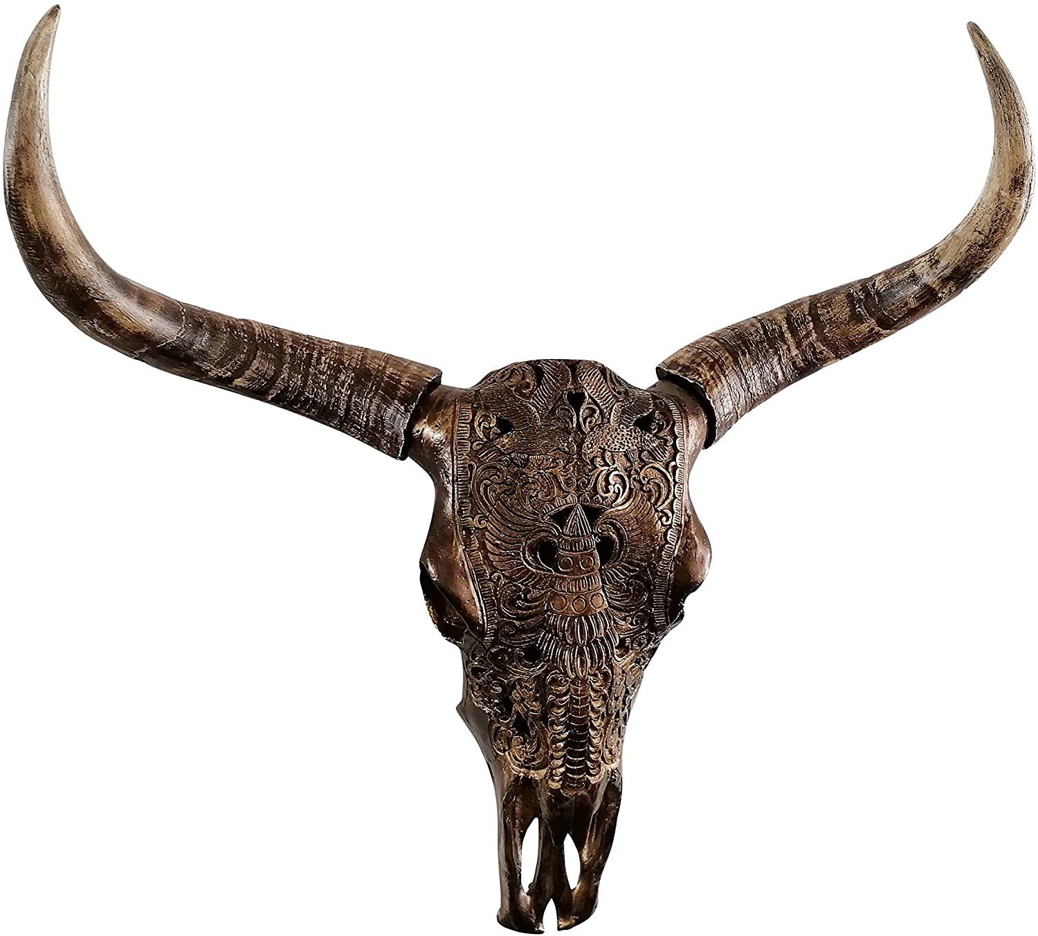 MichaelNoll Wanddekoobjekt Stierkopf Bullenschädel Polyresin Riesig - Wandd günstig online kaufen