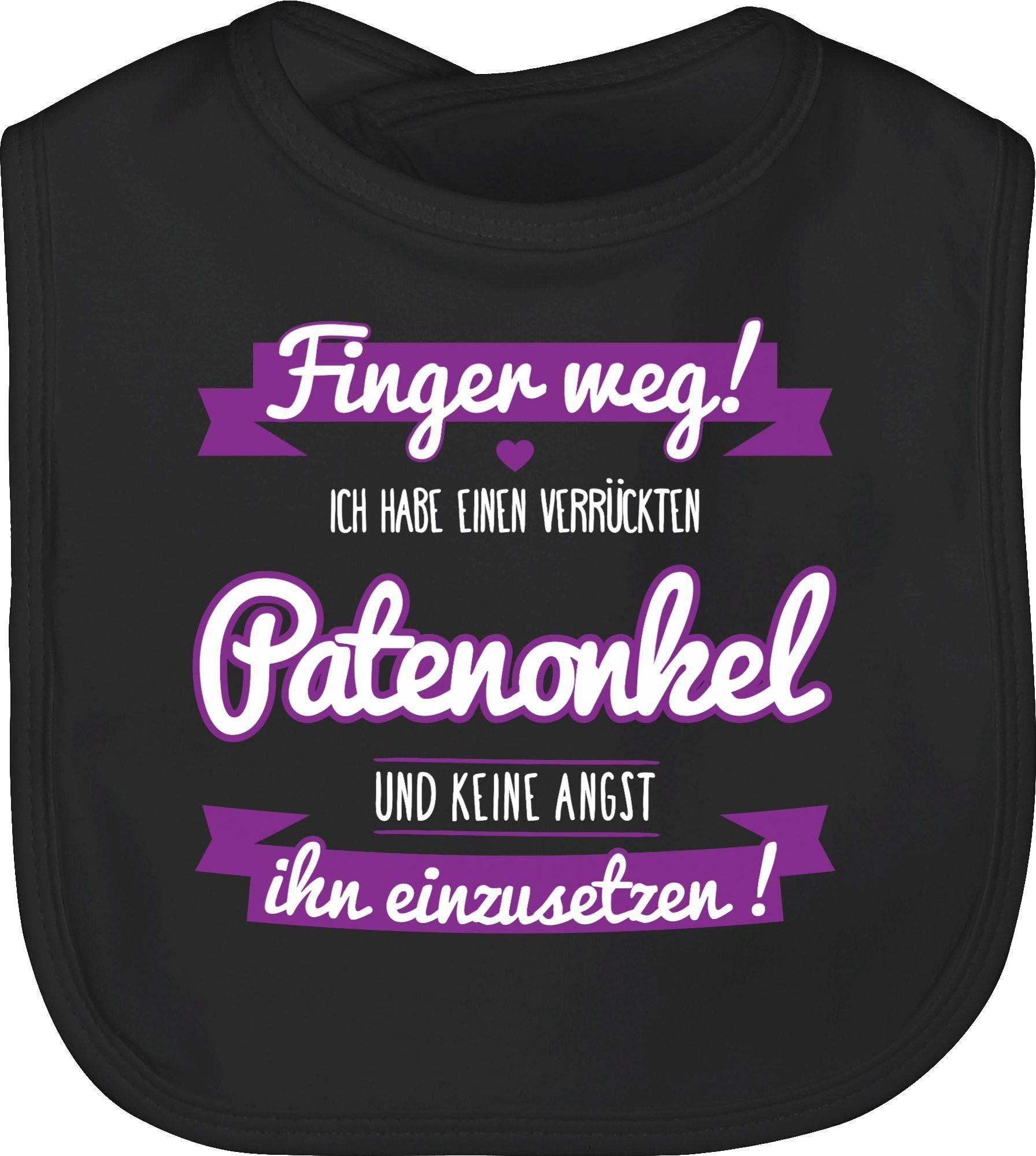 Lätzchen Ich habe einen verrückten Patenonkel lila