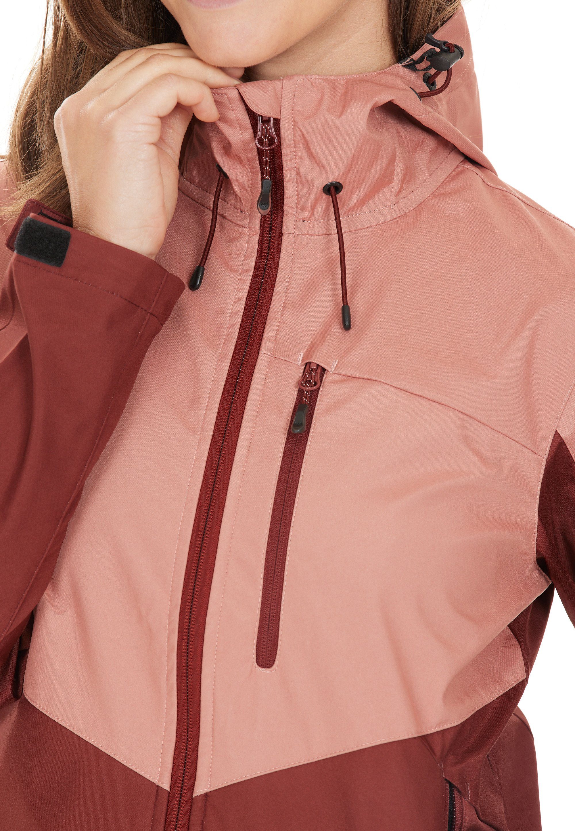 WHISTLER Outdoorjacke Rosea aus rosa-rot Funktionsmaterial wind- wasserdichtem und