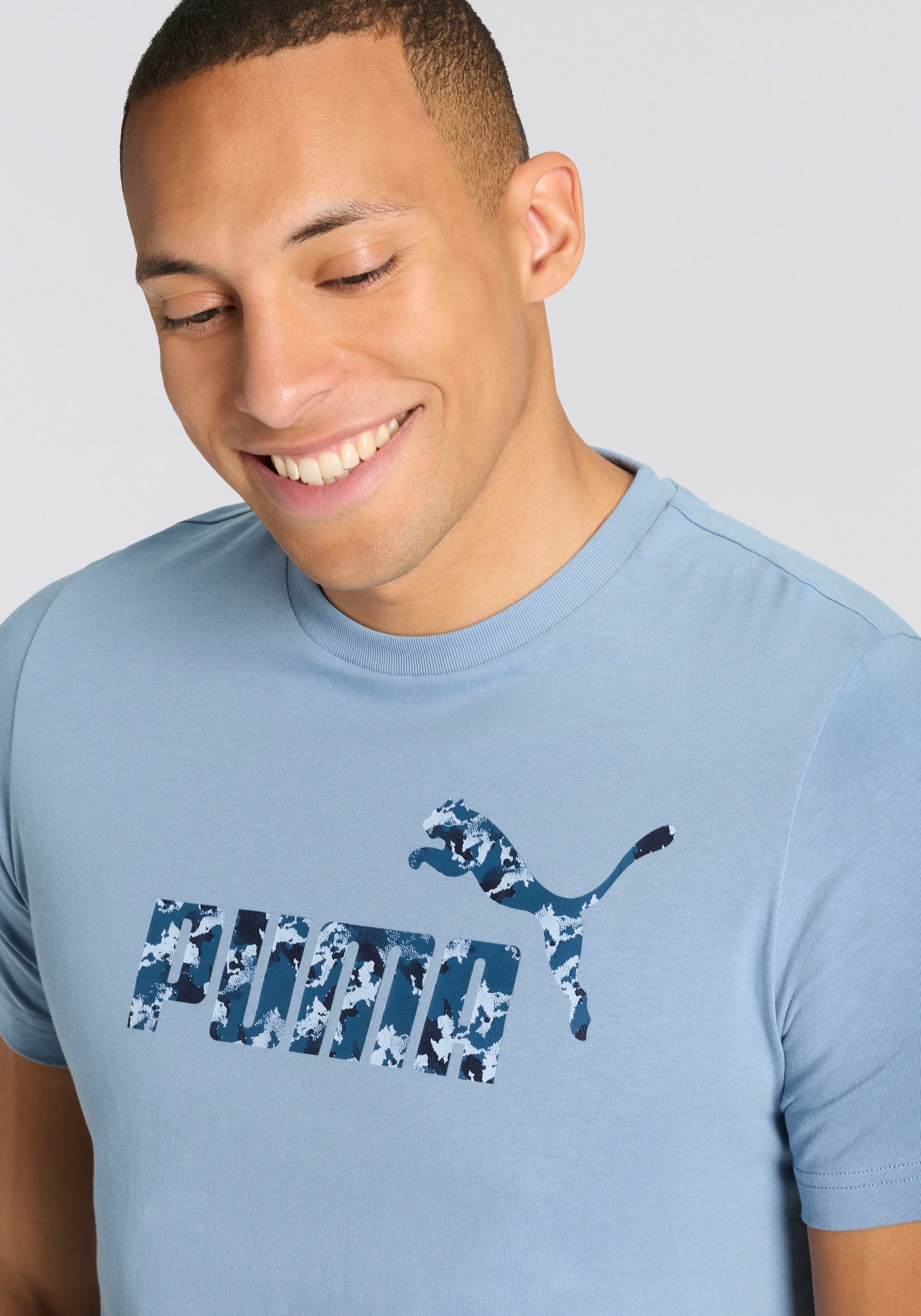 PUMA T-Shirt ESS CAMO TEE Regular Fit, Kurzarmdesign, Rundhalsausschnitt