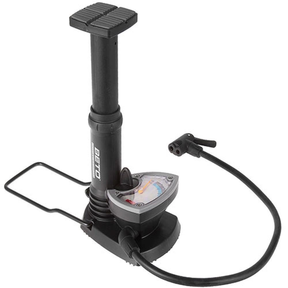 Beto Fahrradpumpe BETO Fußpumpe F-PUMP AV/SV/DV bis 7 bar Kunststoff schwarz