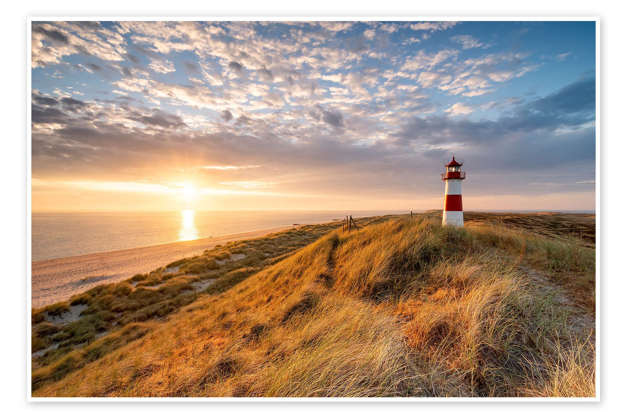 Posterlounge Wandbild Leuchtturm List-Ost auf Sylt, Jan Christopher Becke, erhältlich als Poster, Leinwandbild, Wandsticker oder Acrylglasbild