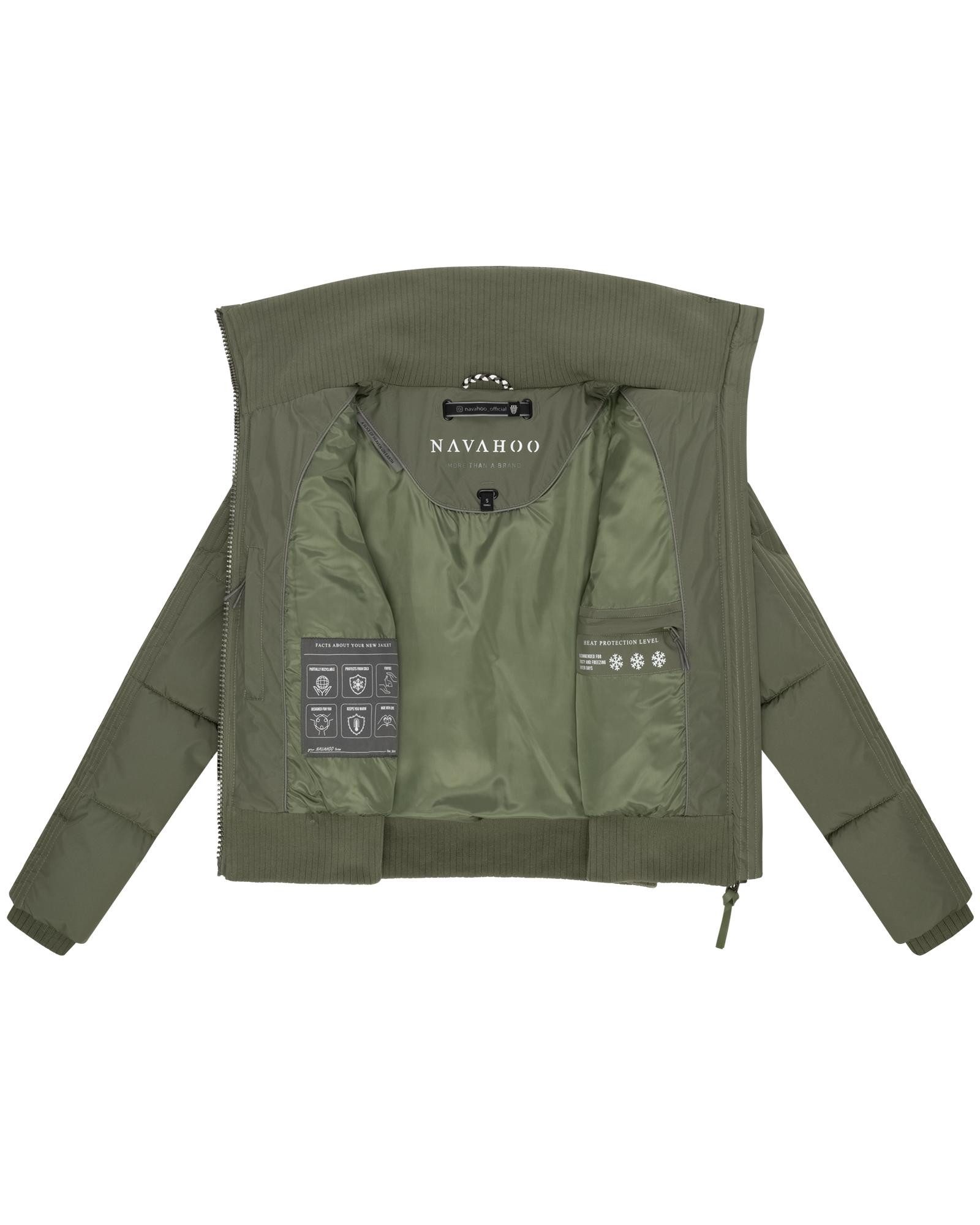 Navahoo Plüschjacke Teddyzone 14 Teddy-Fleece Jacke mit hohem Kragen