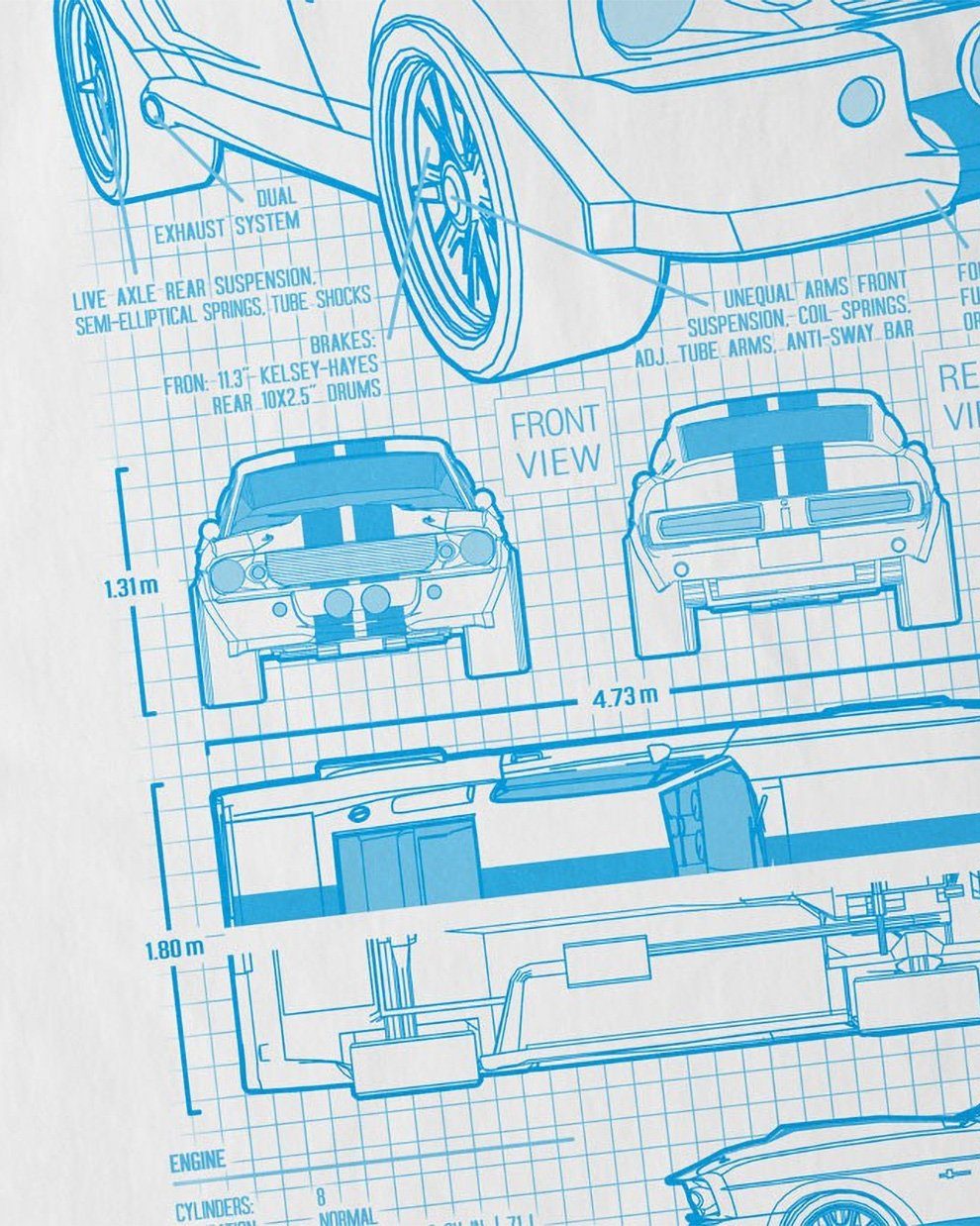 style3 T-Shirt GT500 Eleanor mustang muscle car bullit shelby pony ford mc günstig online kaufen