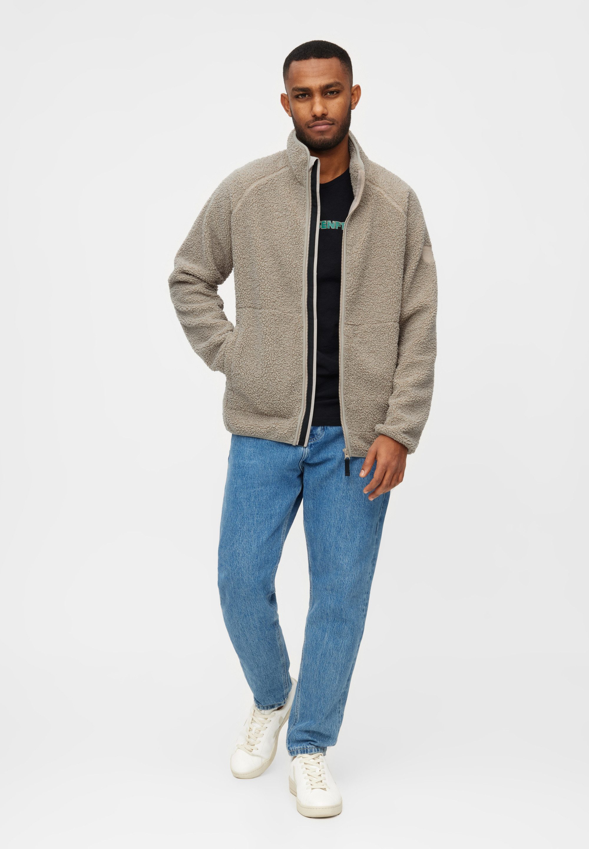 Derbe Fleecejacke Kuschelby Recyceltes Fleece, Jersey innen, Taschen mit Reißverschluss