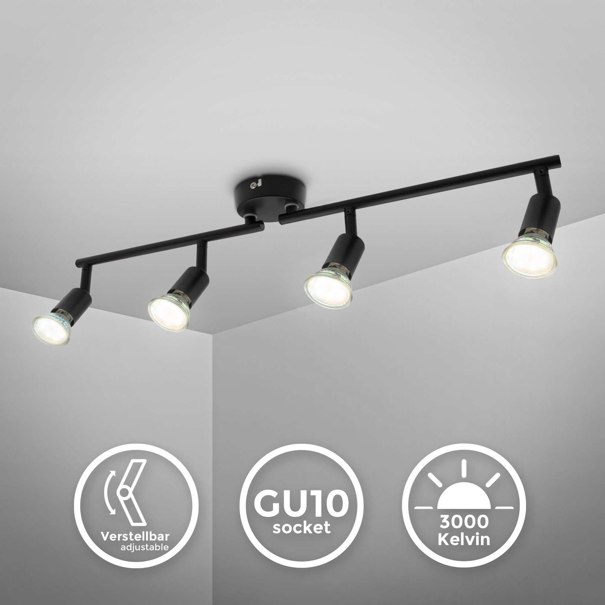 B.K.Licht Deckenleuchte LED Deckenlampe Wohnzimmer Küche günstig online kaufen