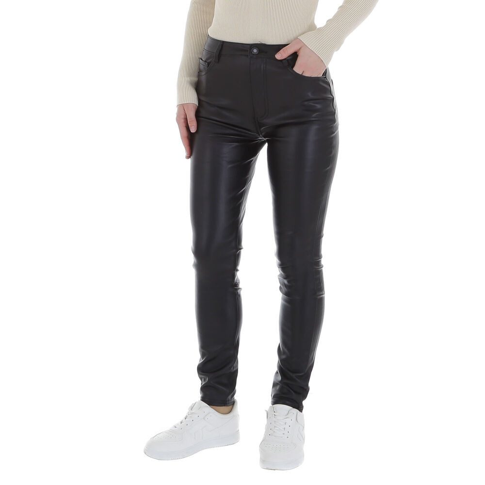 Ital-Design Lederimitathose Damen Freizeit (86537182) Stretch Hose in Leder günstig online kaufen