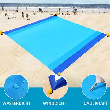 Picknickdecke Stranddecke Picknickdecke 210 x 200 cm Strandmatte Wasserdicht, GelldG