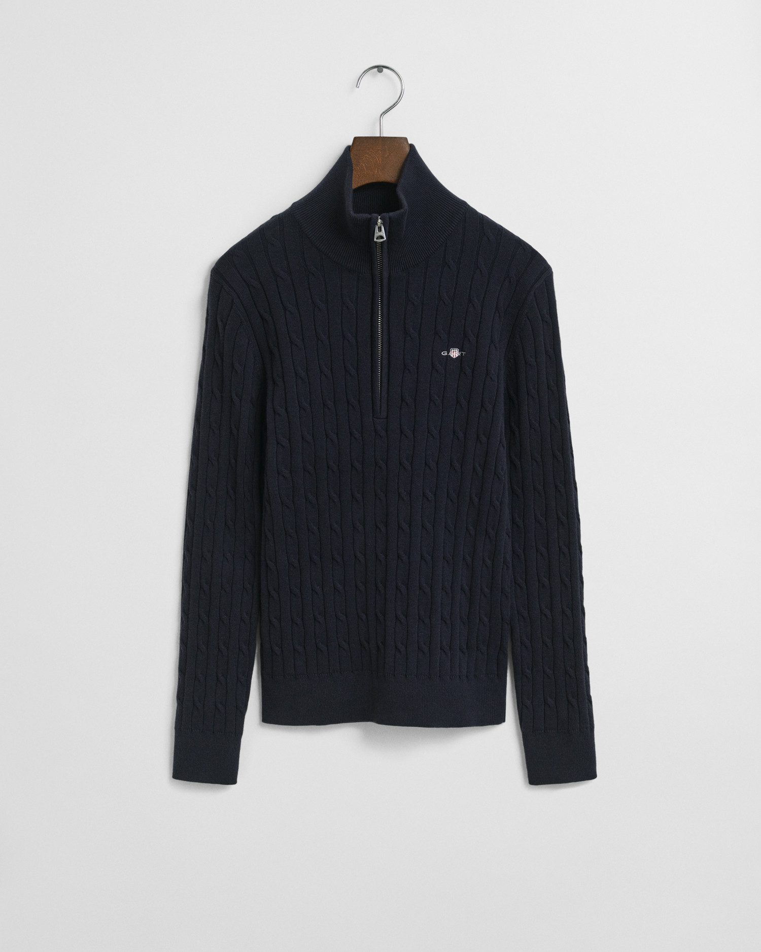Gant Strickpullover STRETCH COTTON CABLE HALF-ZIP günstig online kaufen