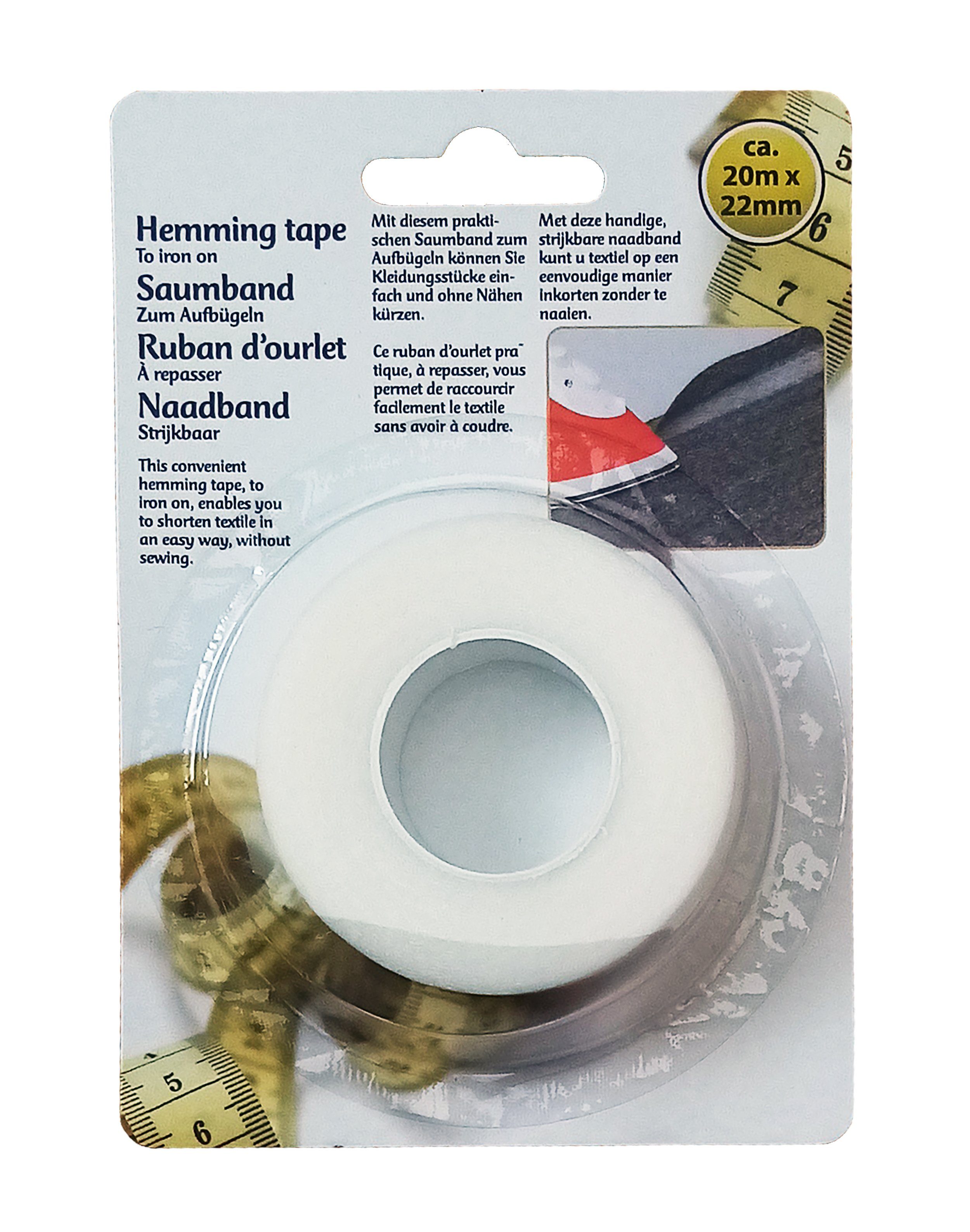 EDCO Klebeband SAUMBAND 22mmx20m weiss Bügelband günstig online kaufen