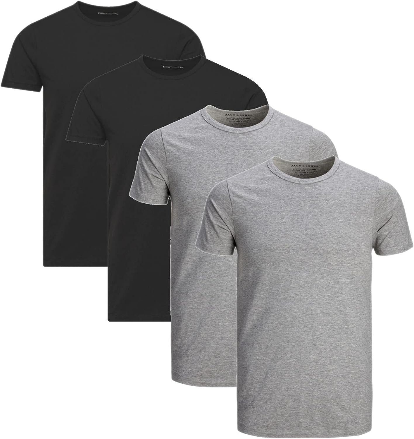 Jack & Jones T-Shirt (Sparset, 4er-Pack) Basic, Shirts, Rundhals 4er Mix 5 | T-Shirts