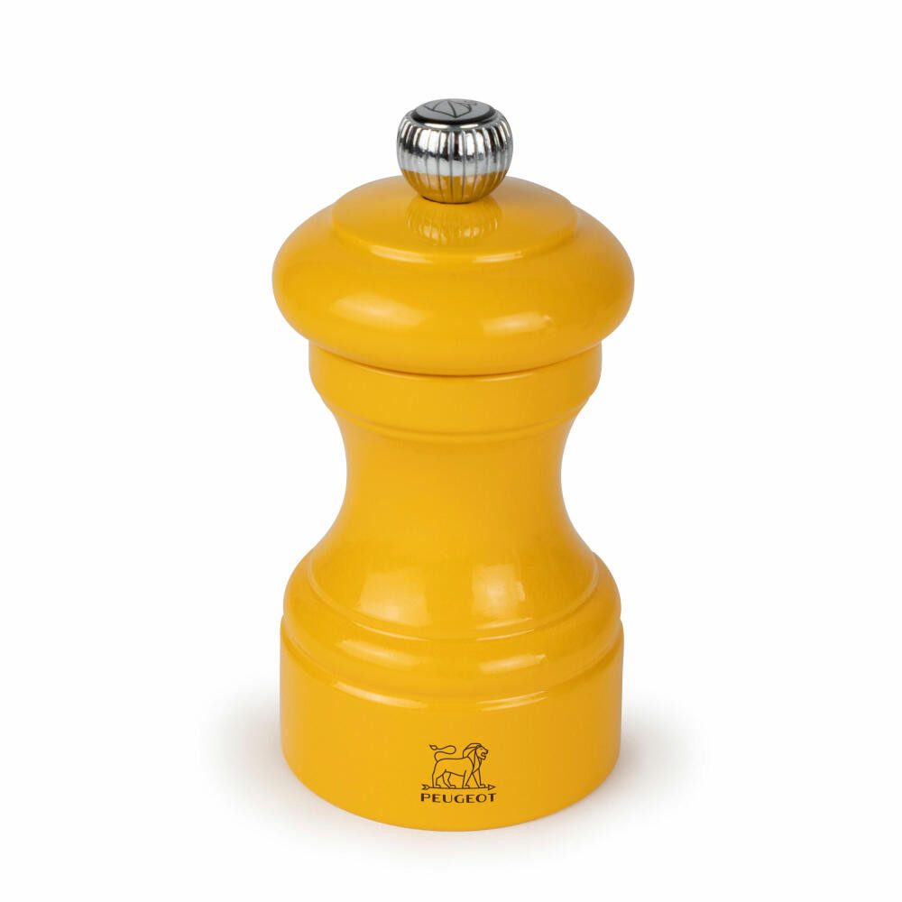 PEUGEOT Pfeffermühle BISTRO 10cm Safrangelb Buchenholz Lackiert Stahlm Manuell Manuell