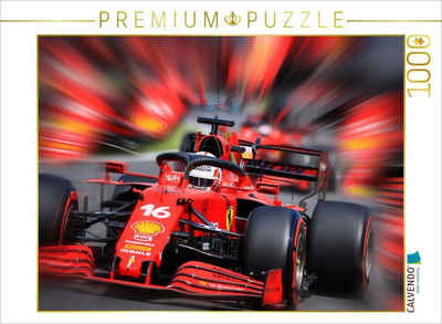 CALVENDO Puzzle CALVENDO Puzzle Charles Leclerc aus Monaco ist erst der dritte Monegasse in der Formel 1 und startet seit 2019 für die Scuderia Ferrari. 1000 Teile Lege-Größe 64 x 48 cm Foto-Puzzle Bild von DeVerviers, 1000 Puzzleteile