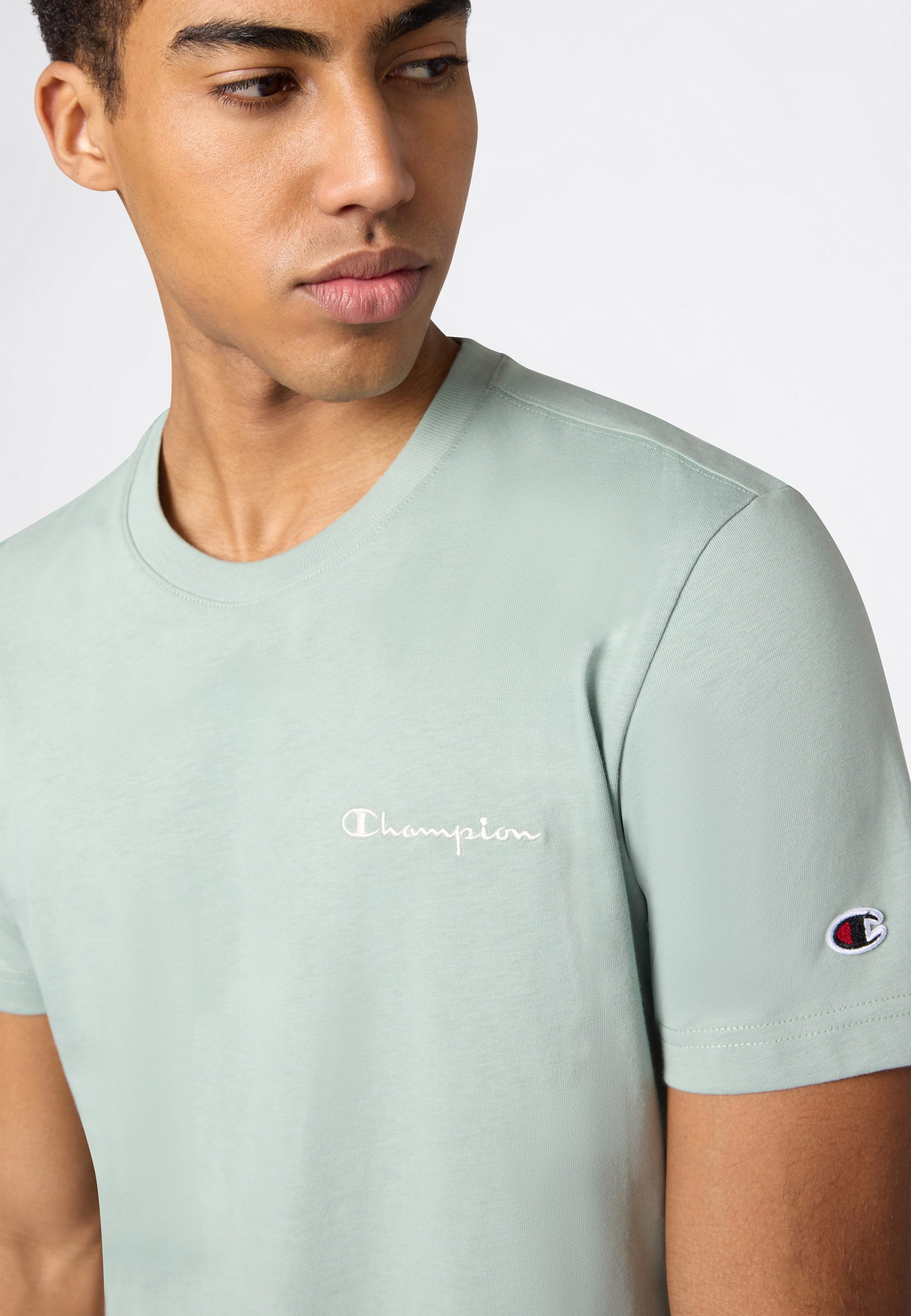 Champion T-Shirt Icons Tee Kurzarm, aus Baumwolle, sportliche Passform, auch in großen Größen – Bild 3 von 4
