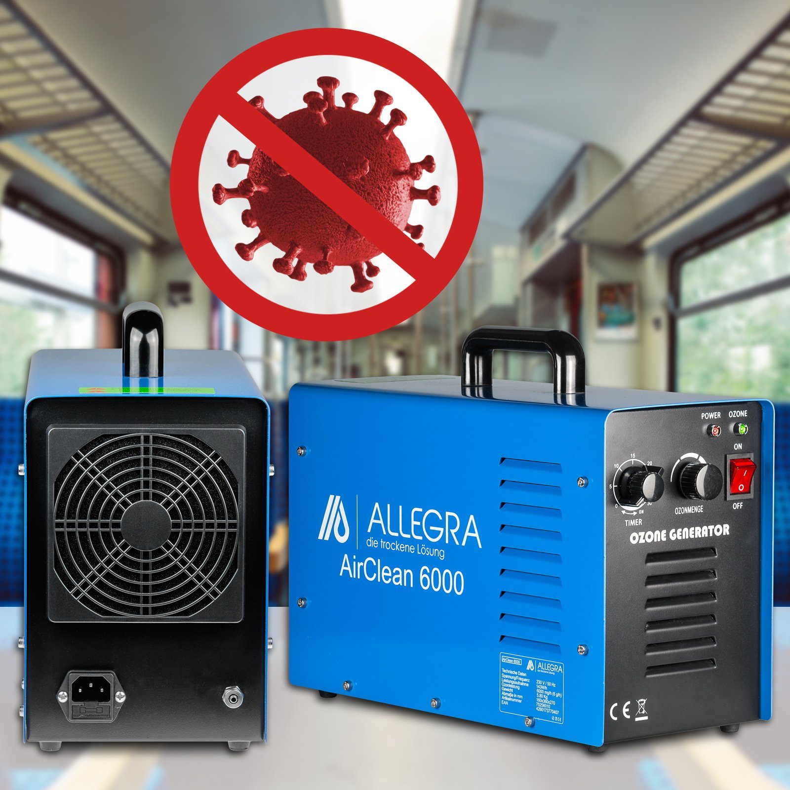 ALLEGRA CleanAirFilter Air Clean 6000 Ozongenerator