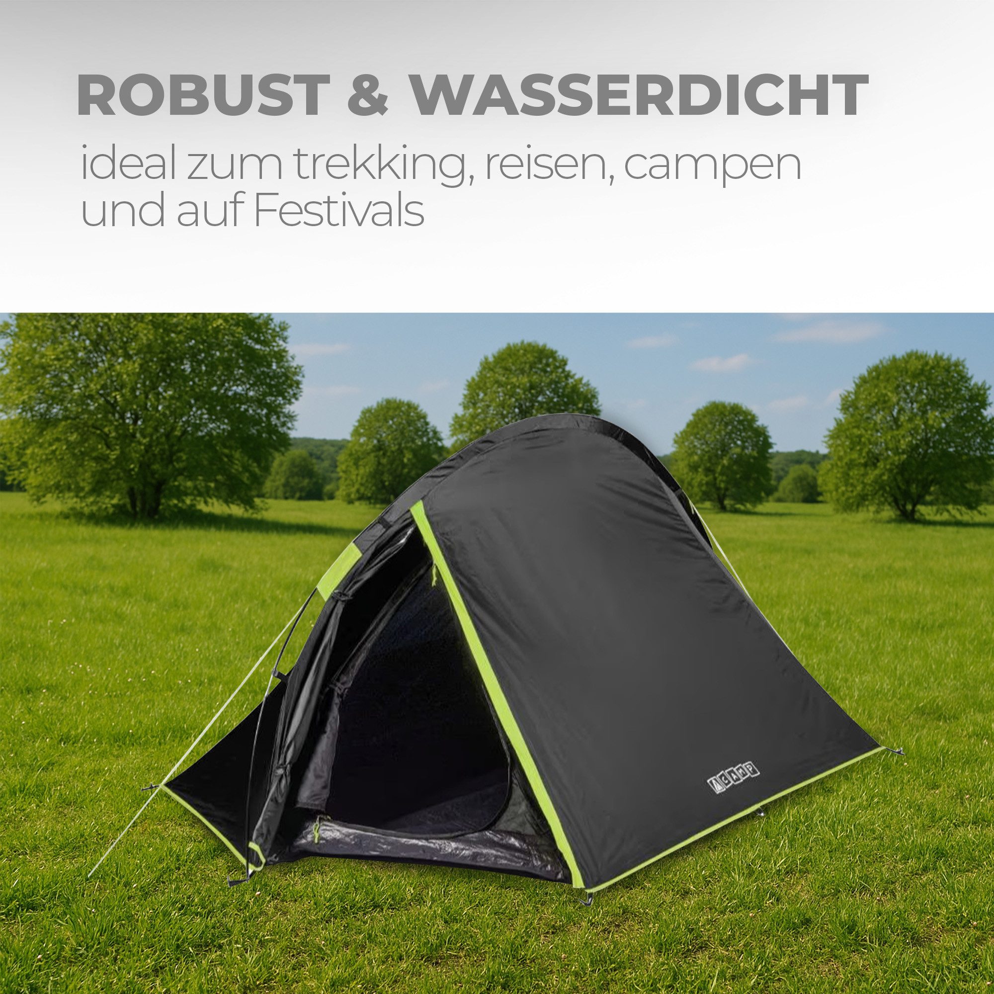 Bestlivings Bikerzelt Tunnelzelt Bike, Personen: 2, Ultraleicht Bikepacking Zelt mit Insektenschutz für Camping- & Outdoor