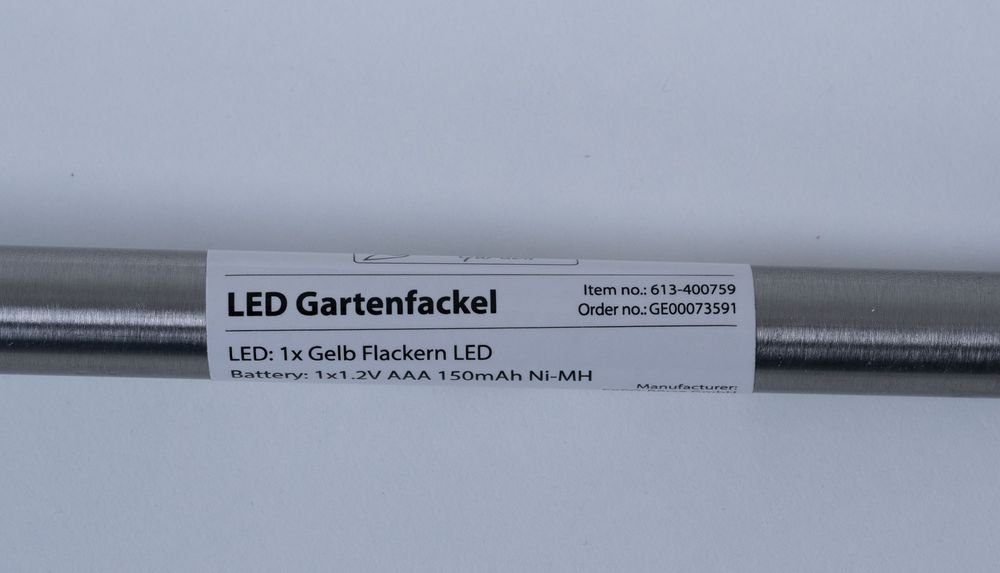 Feuereffekt LED-Leuchtmittel etc-shop Gartenfackel verbaut, mit Steckleuchte, Solarleuchte, Solarlampe LED fest Außenleuchte