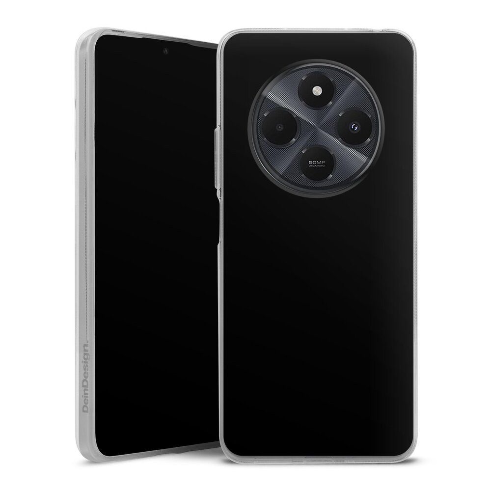 DeinDesign Handyhülle einfarbig schwarz Farbe Schwarz, Xiaomi Redmi 14C Silikon Hülle Bumper Case Handy Schutzhülle