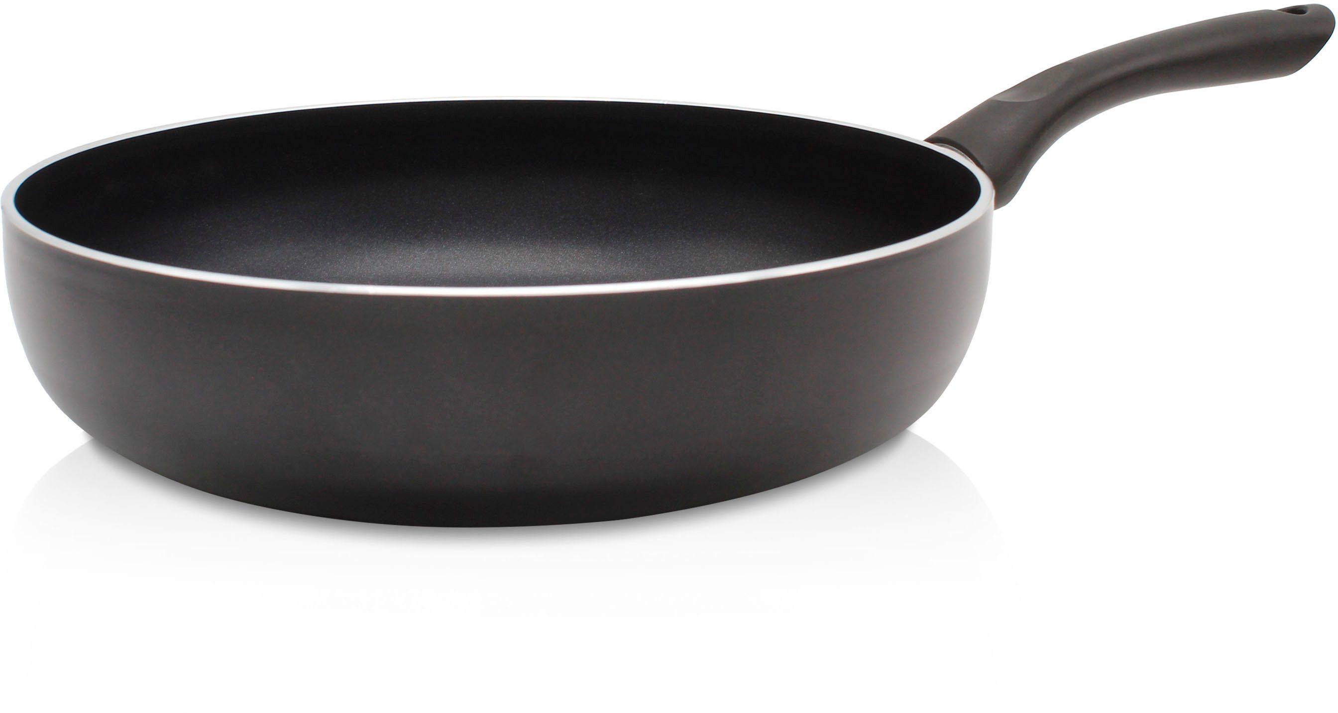 Krüger Bratpfanne Aluminium Pfanne tief Venezia, 28 cm, Aluminium (1-tlg), für Induktions-Kochfelder geeignet