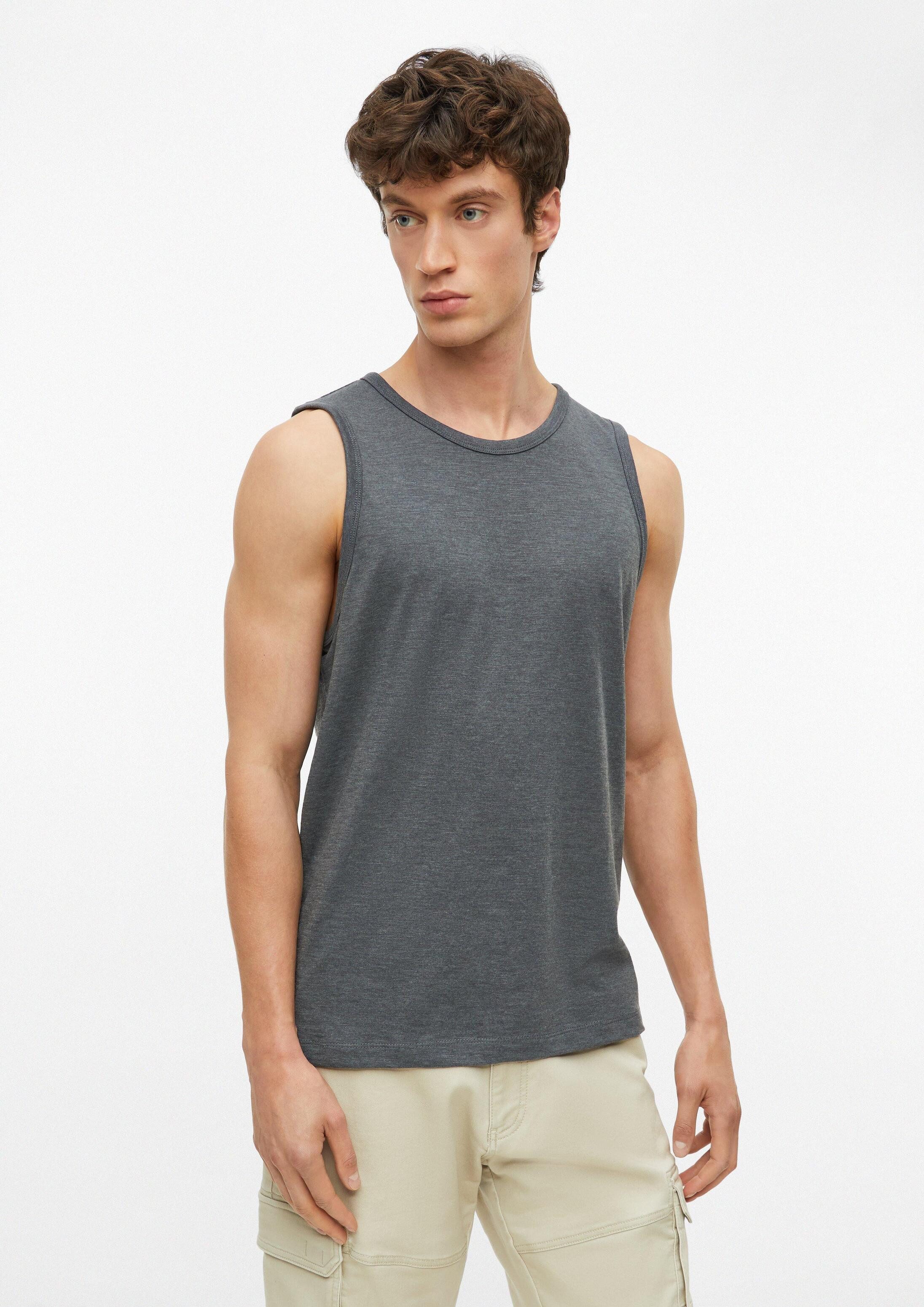 s.Oliver Muskelshirt T-Shirt Meliertes Tanktop aus Baumwollmix