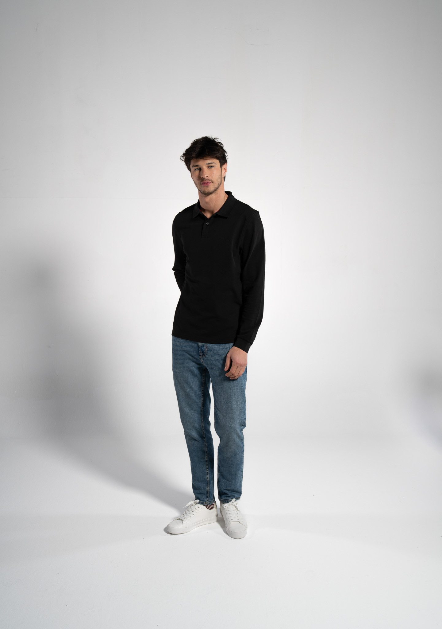 GORG Langarm-Poloshirt Herren Langarm-Poloshirt aus Bio-Baumwolle