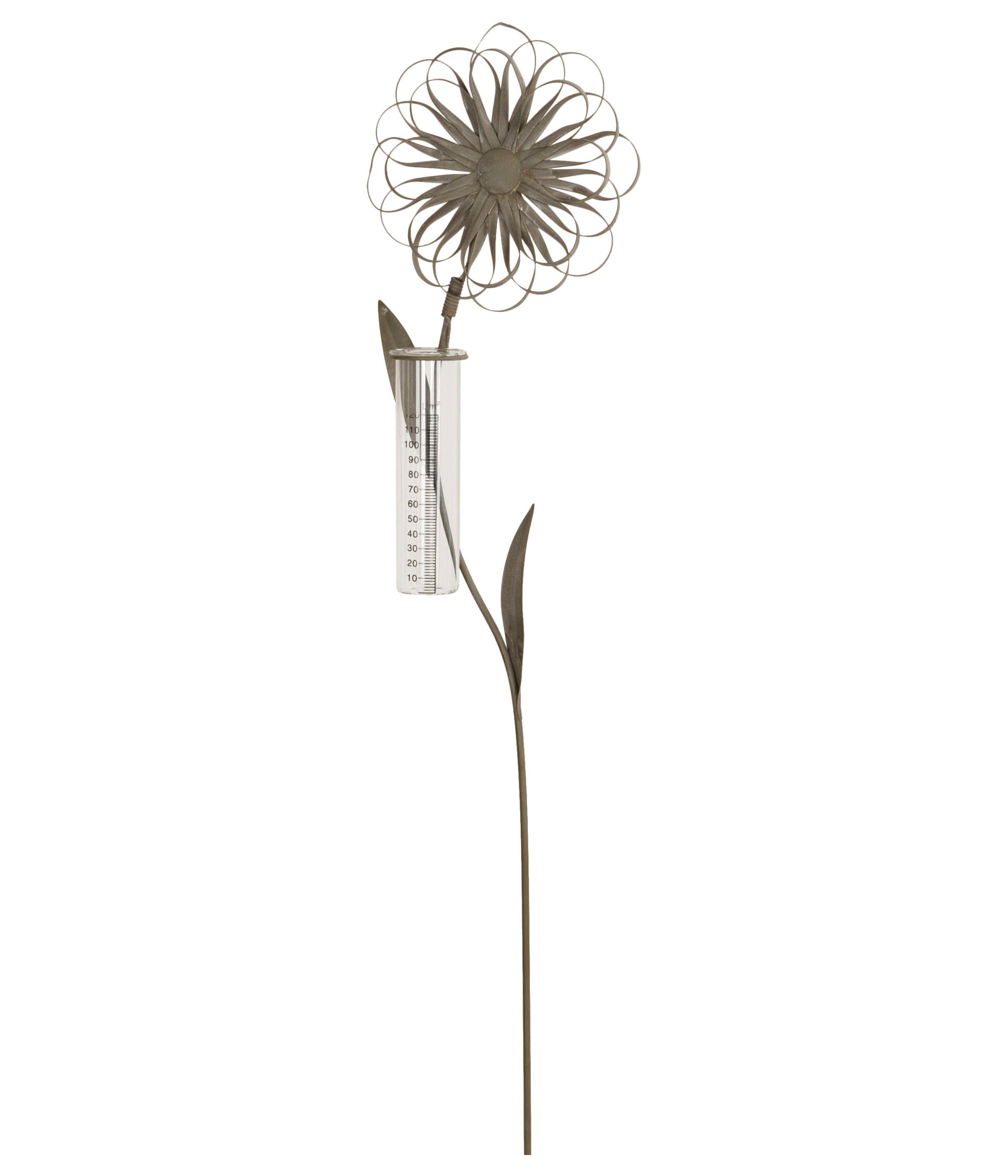 Dehner Gartenstecker Regenmesser, mit Blume an günstig online kaufen