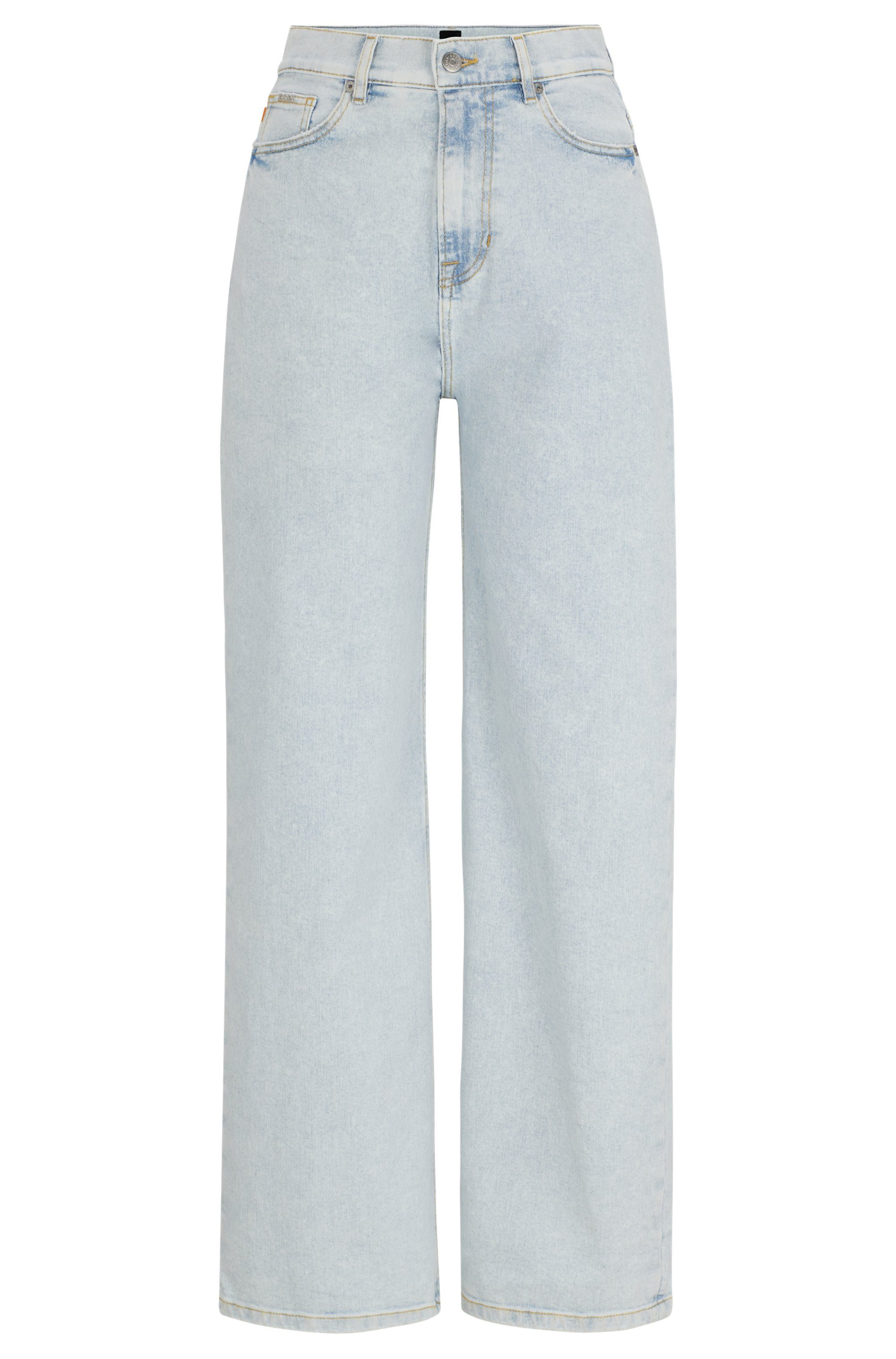 BOSS ORANGE Weite Jeans Marlene High Rise Hochbund High Waist Premium Denim Jeans in Five-Pocket-Form